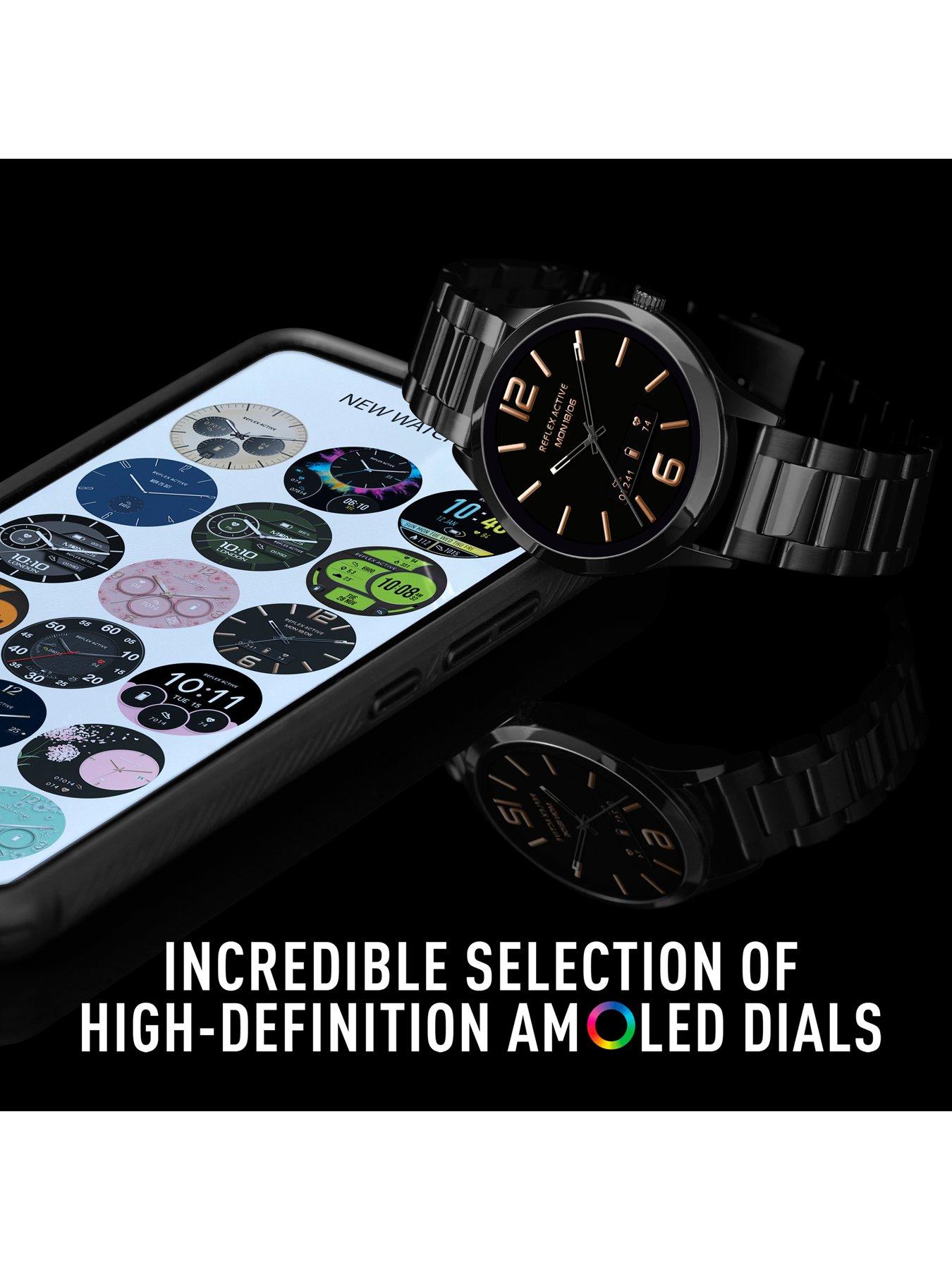 Image 5 of 7 of Reflex Active Reflex Active Series 31 Black Stainless Steel Strap AMOLED Smart Calling Watch
