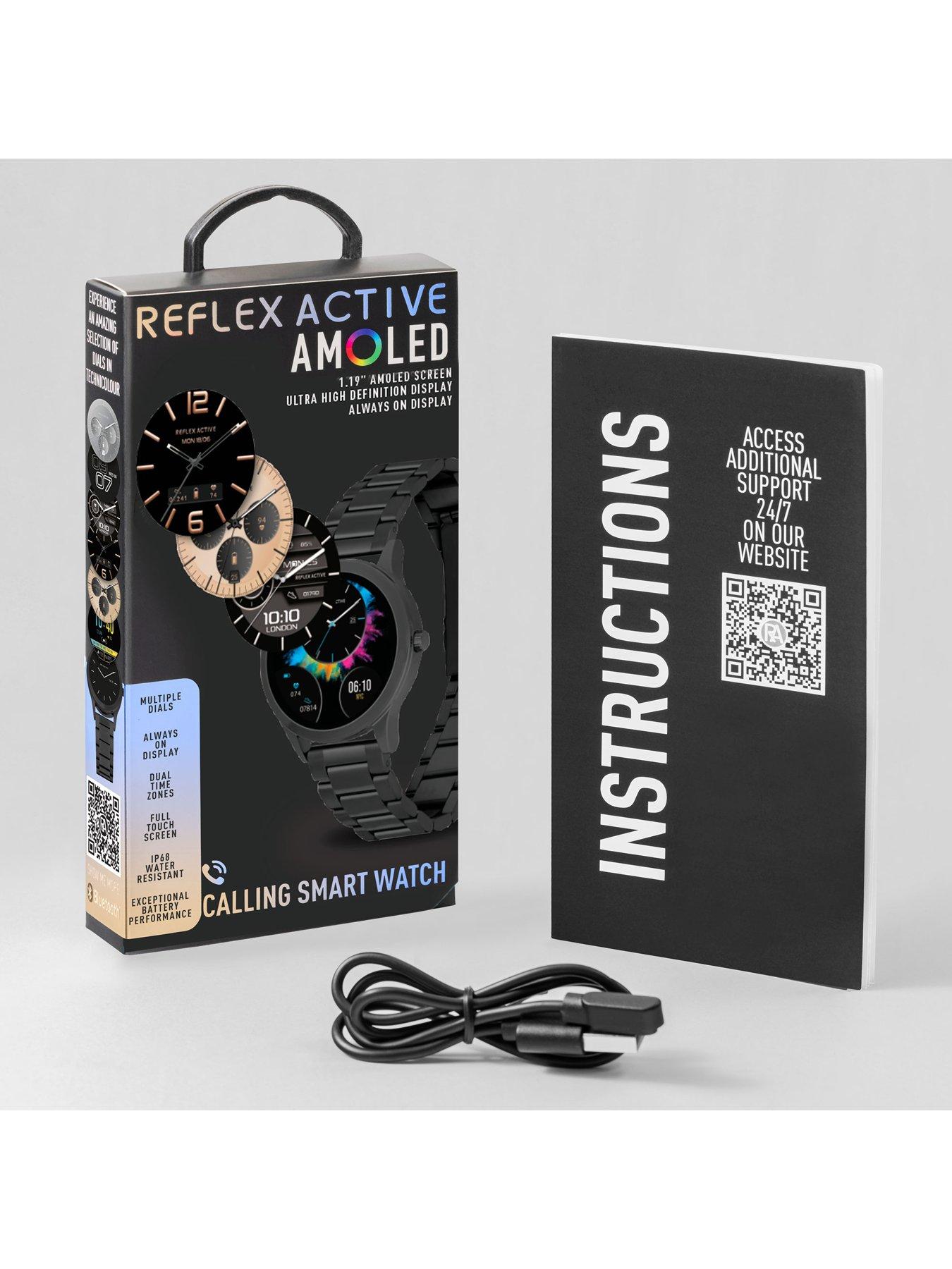 Image 7 of 7 of Reflex Active Reflex Active Series 31 Black Stainless Steel Strap AMOLED Smart Calling Watch