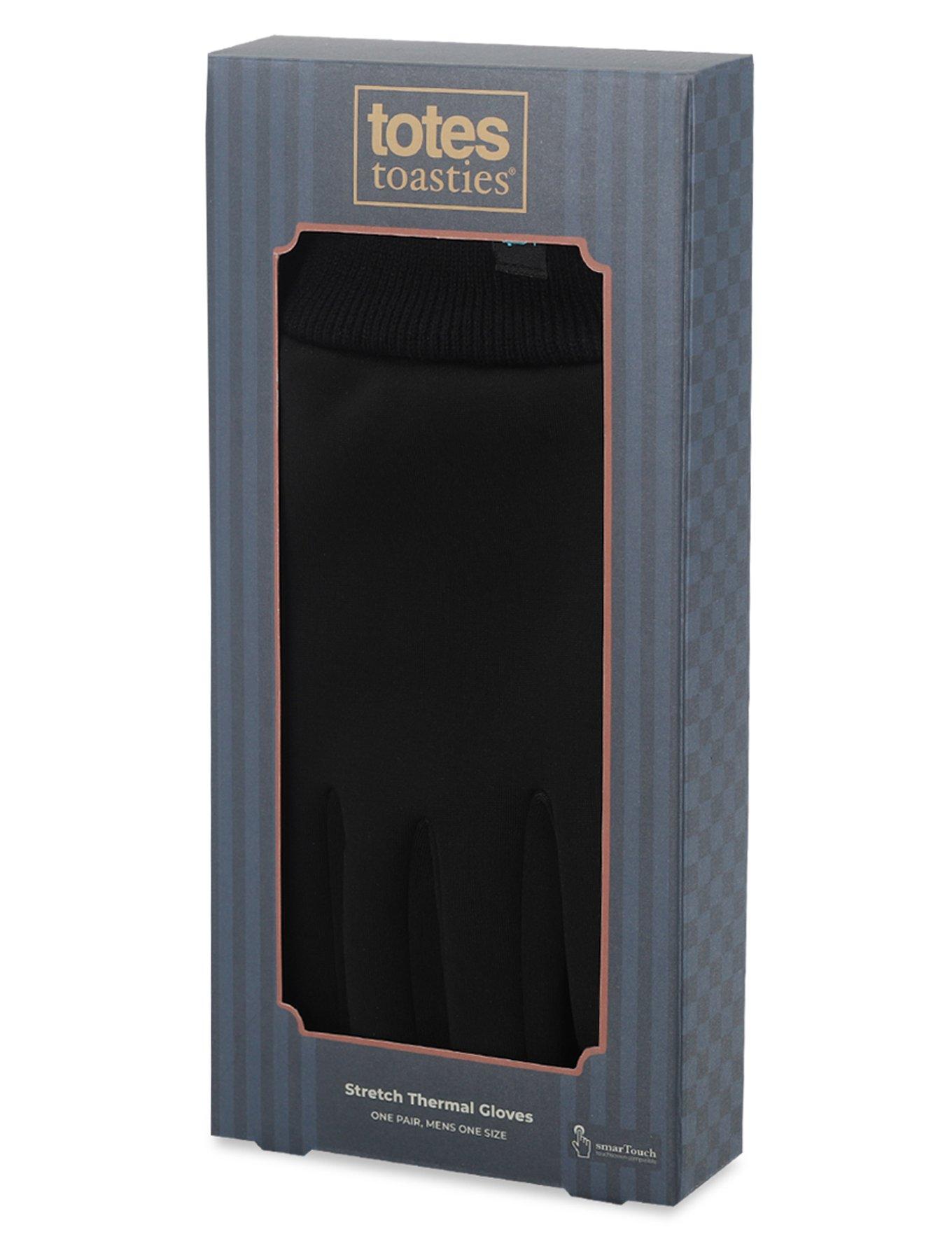 Image 4 of 5 of TOTES Totes Mens Stretch Thermal Gloves With Smartouch - Black