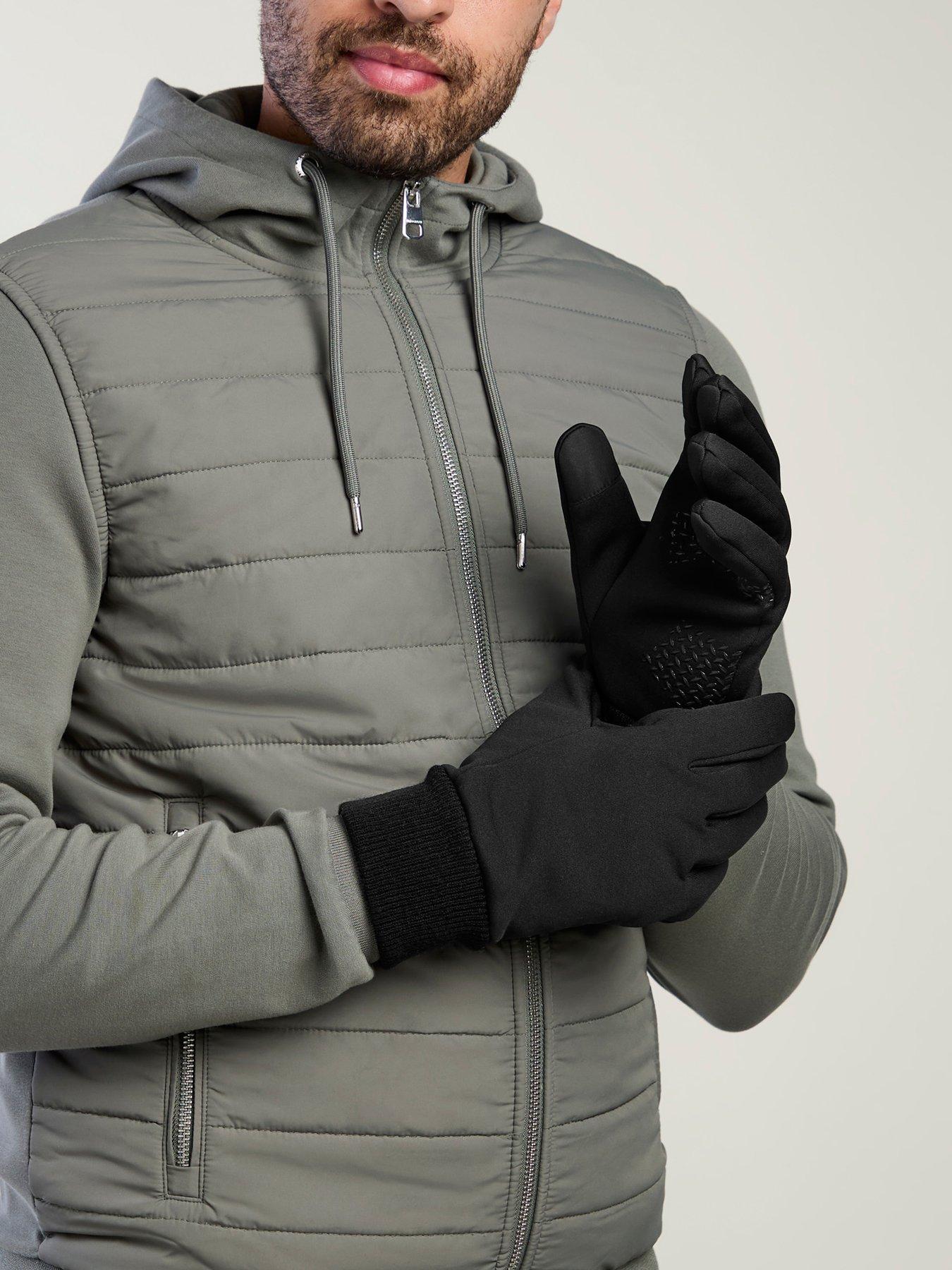 Image 5 of 5 of TOTES Totes Mens Stretch Thermal Gloves With Smartouch - Black