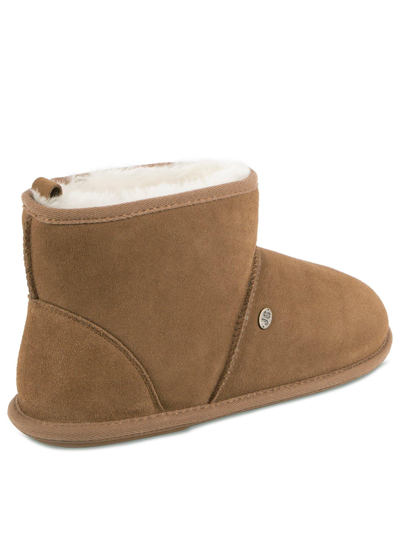 Image 3 of 5 of Just Sheepskin Mens Chester Genuine Suede Sheepskin Lined Boot Slippers - Chestnut