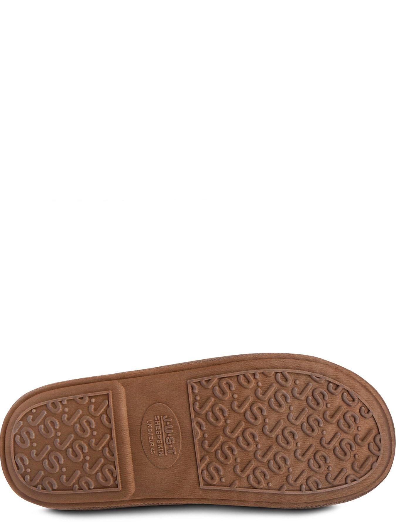 Image 4 of 5 of Just Sheepskin Mens Chester Genuine Suede Sheepskin Lined Boot Slippers - Chestnut