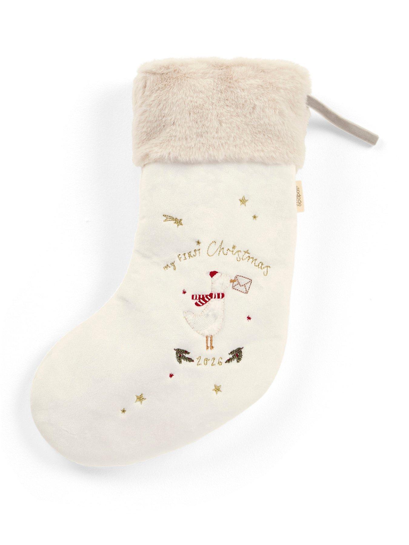 Mamas & Papas Christmas 2026 Small Embroidery Stocking, Cream