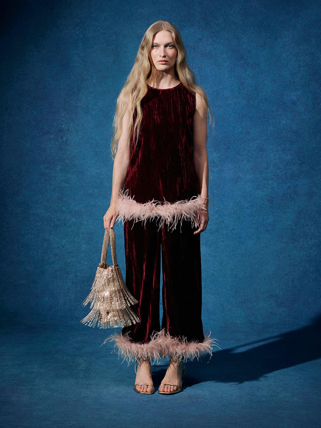 Image 1 of 7 of Monsoon Emma Velvet Top