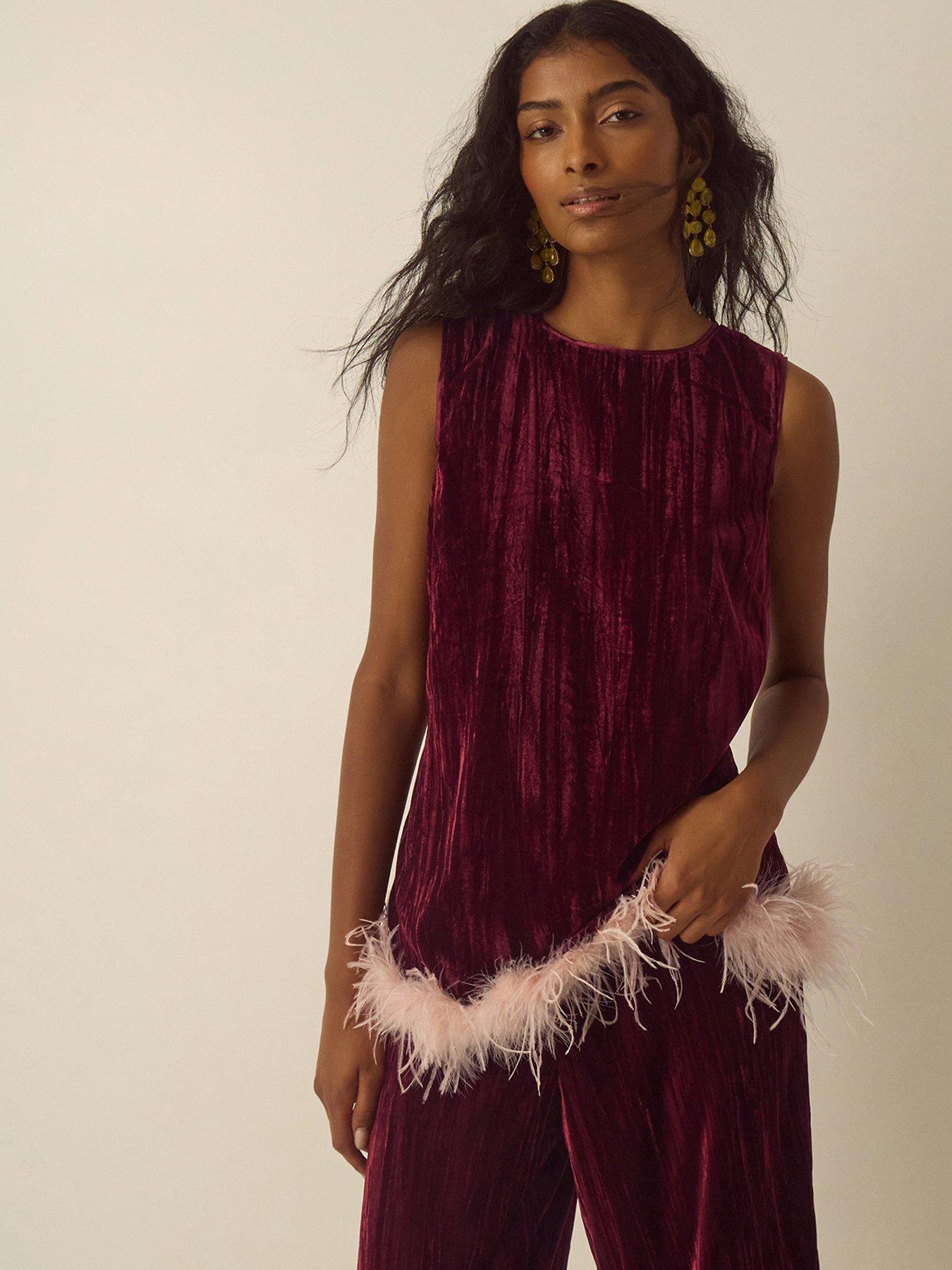 Image 2 of 7 of Monsoon Emma Velvet Top