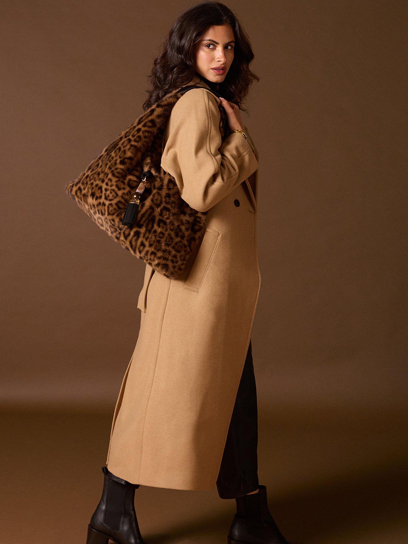Image 5 of 6 of Luella Grey Pandora Slouch Hobo - Leopard Faux Fur