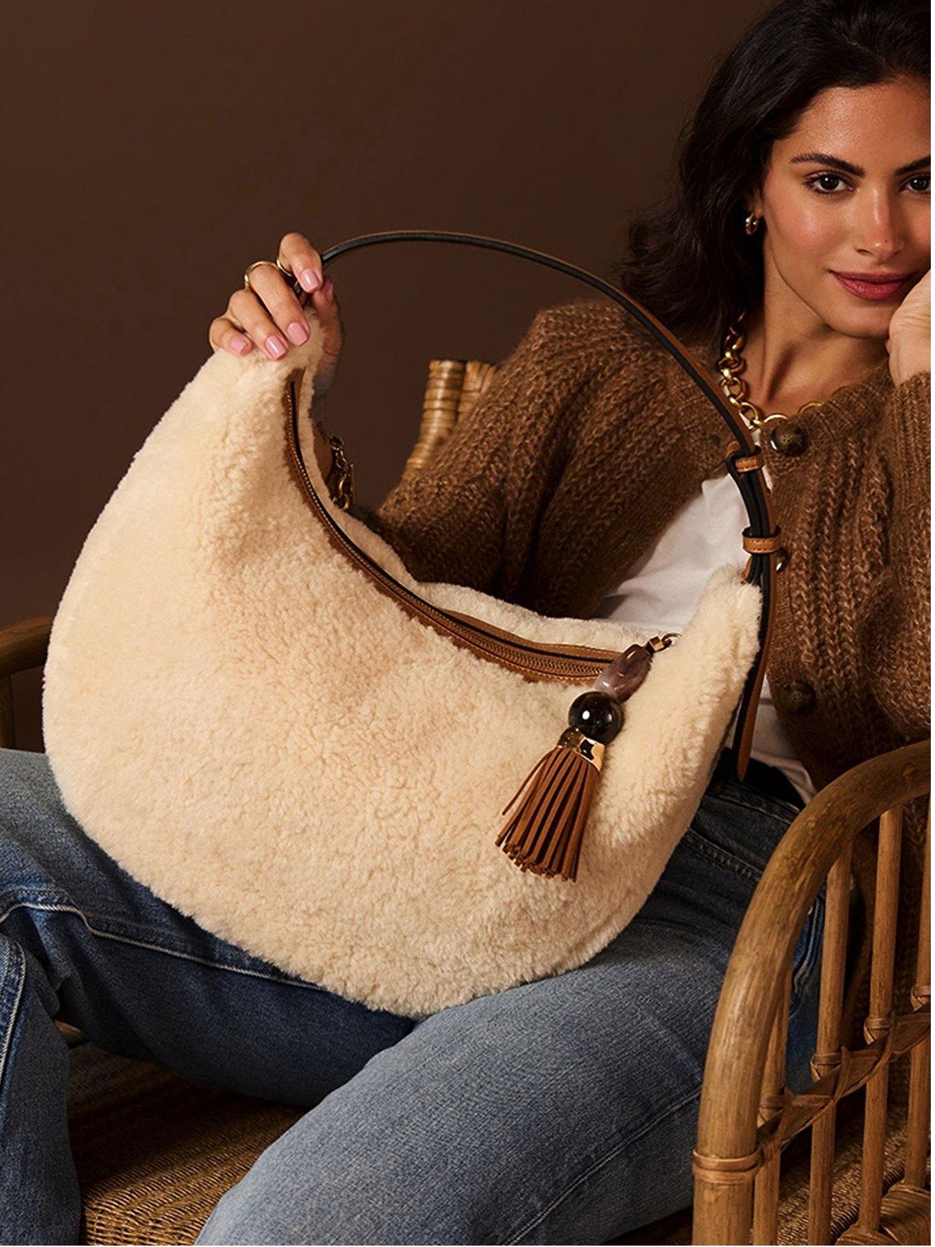 Luella Grey Theodora Scoop Hobo, Beige, Women
