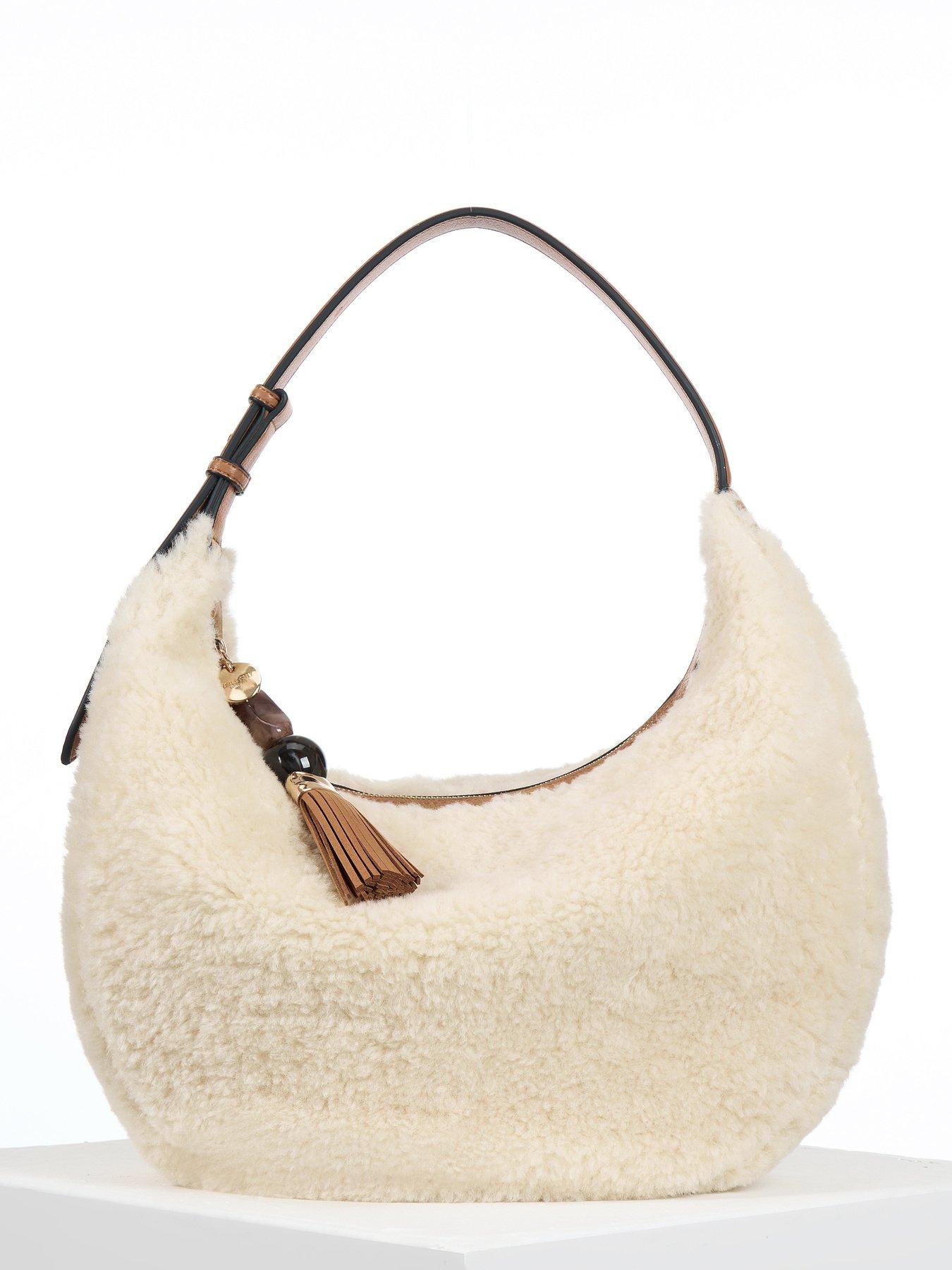 Image 2 of 6 of Luella Grey Theodora Scoop Hobo - Ecru Borg