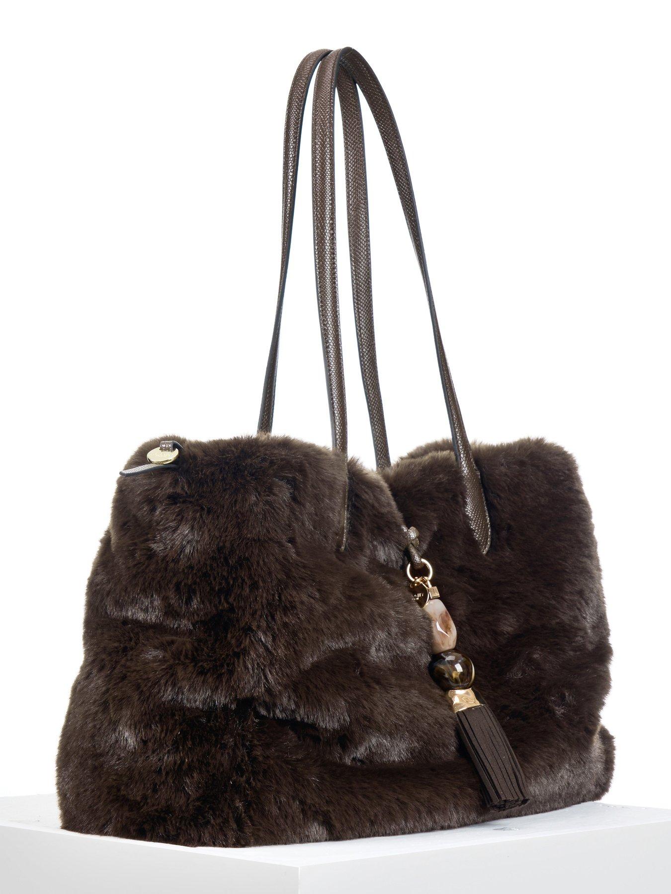 Image 3 of 6 of Luella Grey Sandrine Large Tote - Chocolate Faux Fur