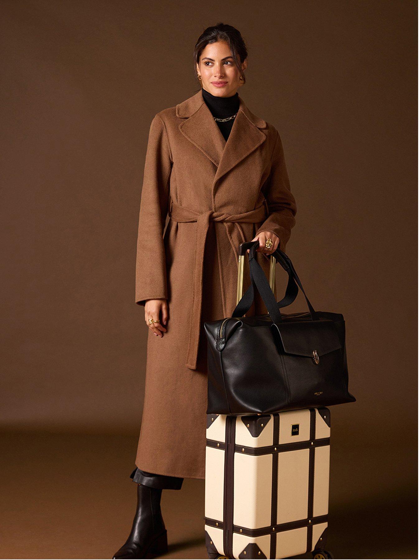 Image 1 of 7 of Luella Grey Womens Cressida Faux Leather Zip Top Holdall - Black Cherry