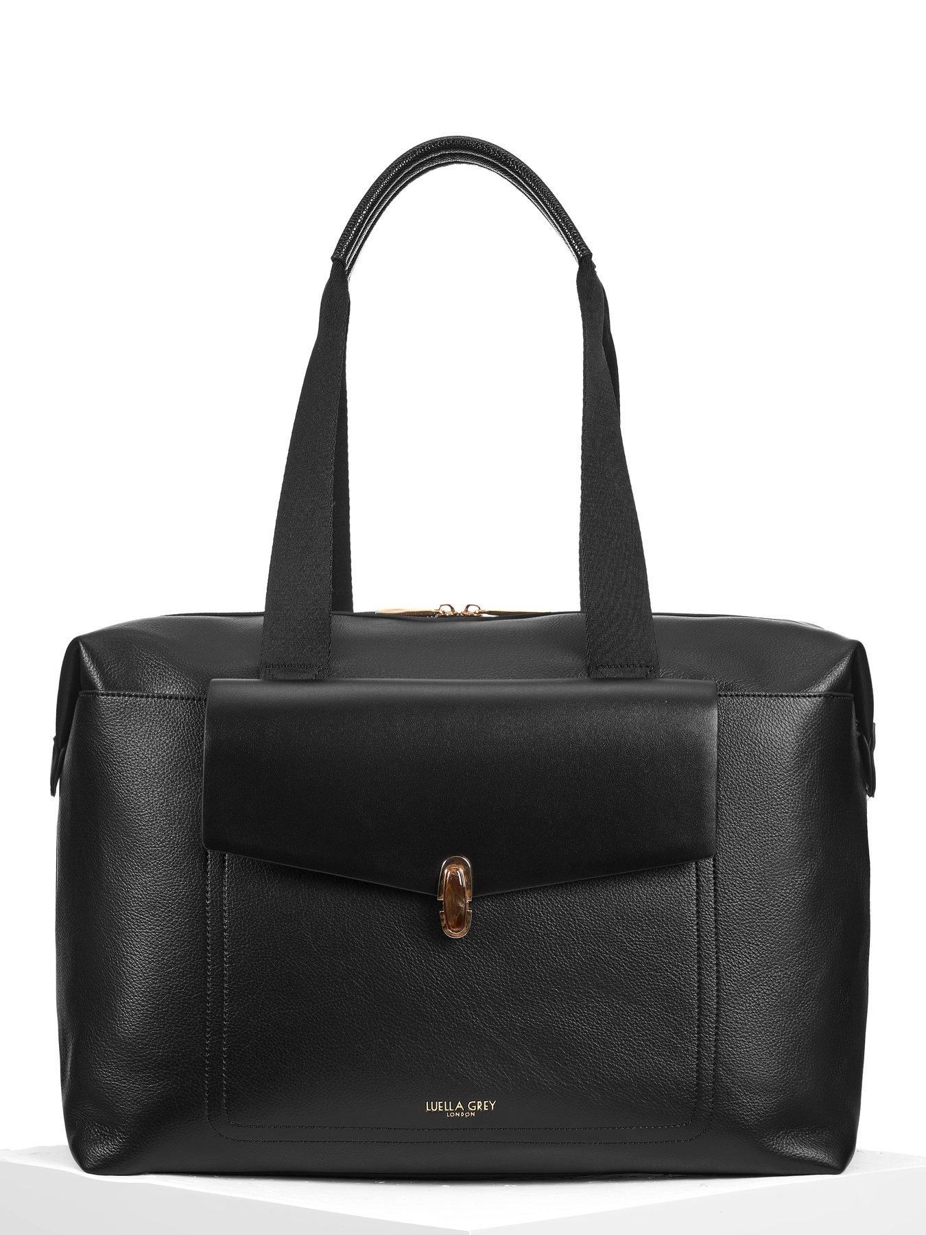 Image 2 of 7 of Luella Grey Womens Cressida Faux Leather Zip Top Holdall - Black Cherry