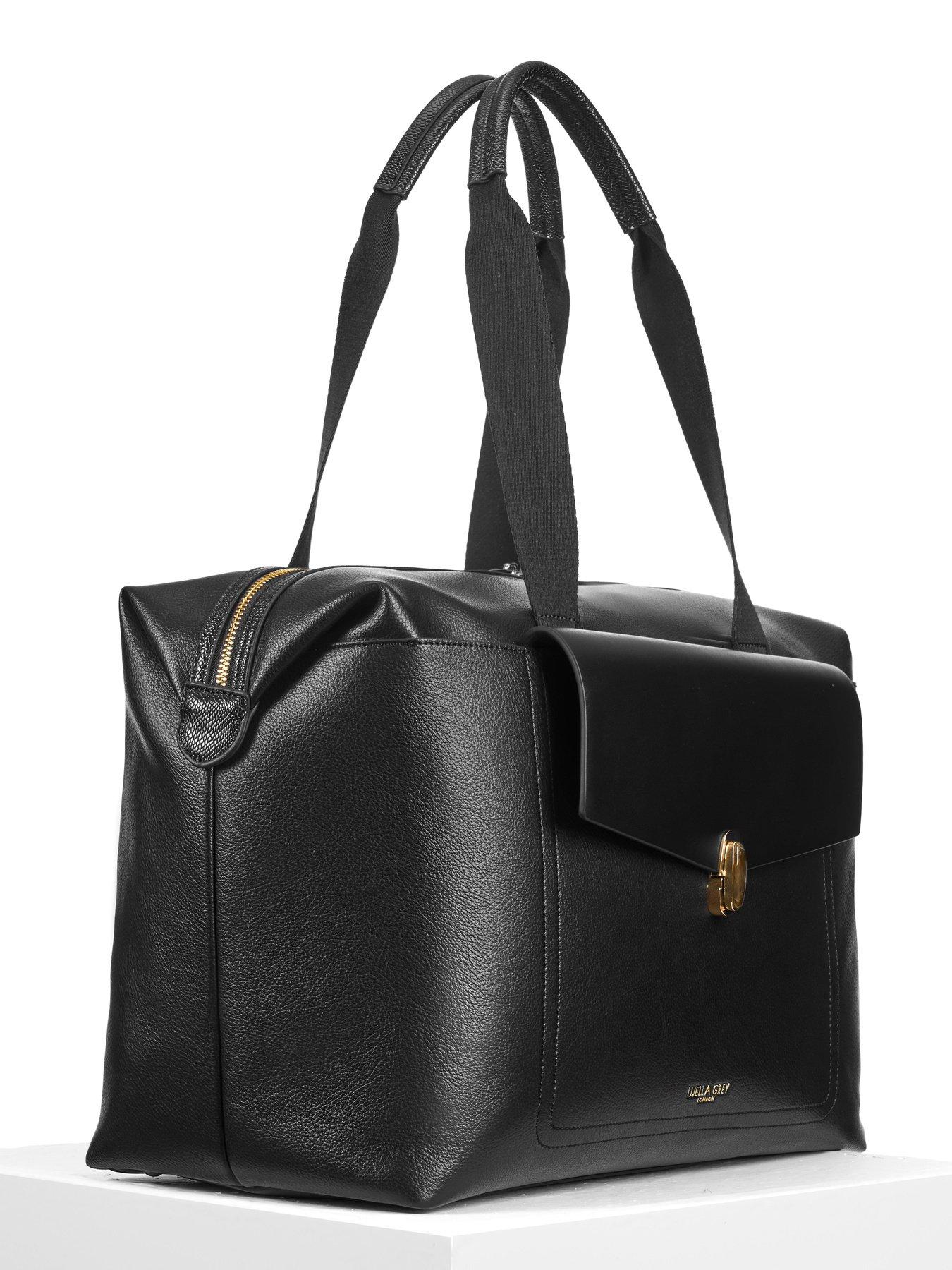 Image 3 of 7 of Luella Grey Womens Cressida Faux Leather Zip Top Holdall - Black Cherry