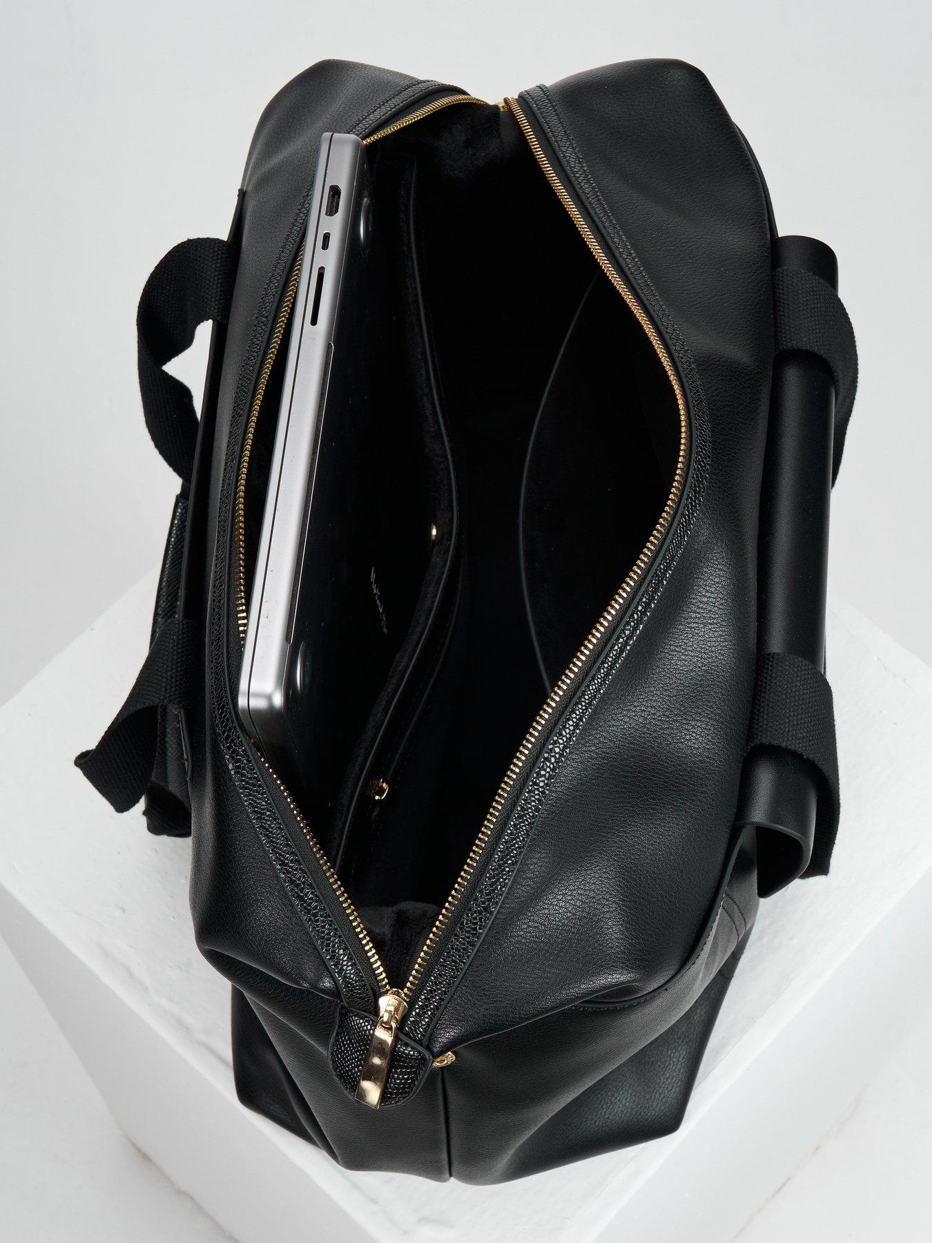 Image 4 of 7 of Luella Grey Womens Cressida Faux Leather Zip Top Holdall - Black Cherry