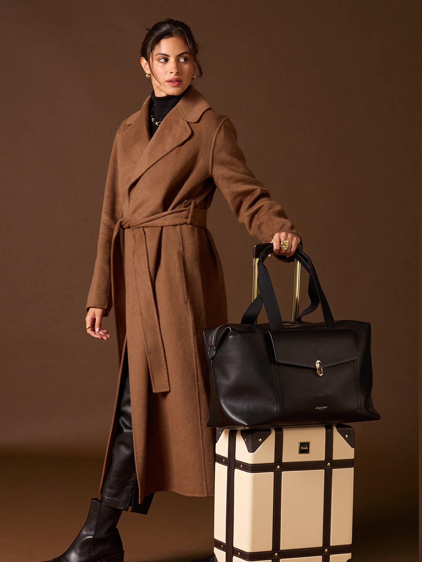 Image 7 of 7 of Luella Grey Womens Cressida Faux Leather Zip Top Holdall - Black Cherry