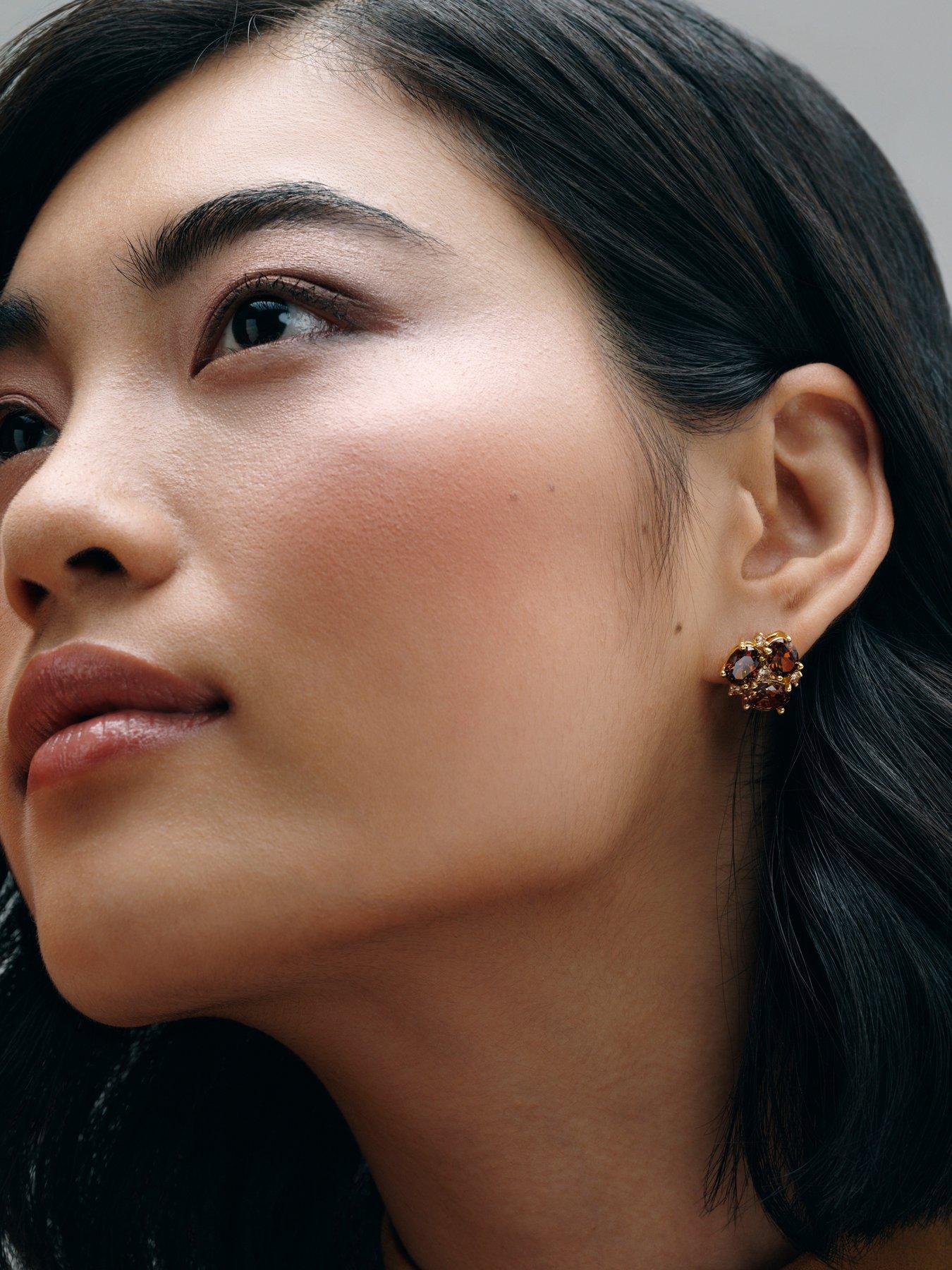 Image 2 of 7 of Cerene CERA: Statement Crystal Stud Earrings