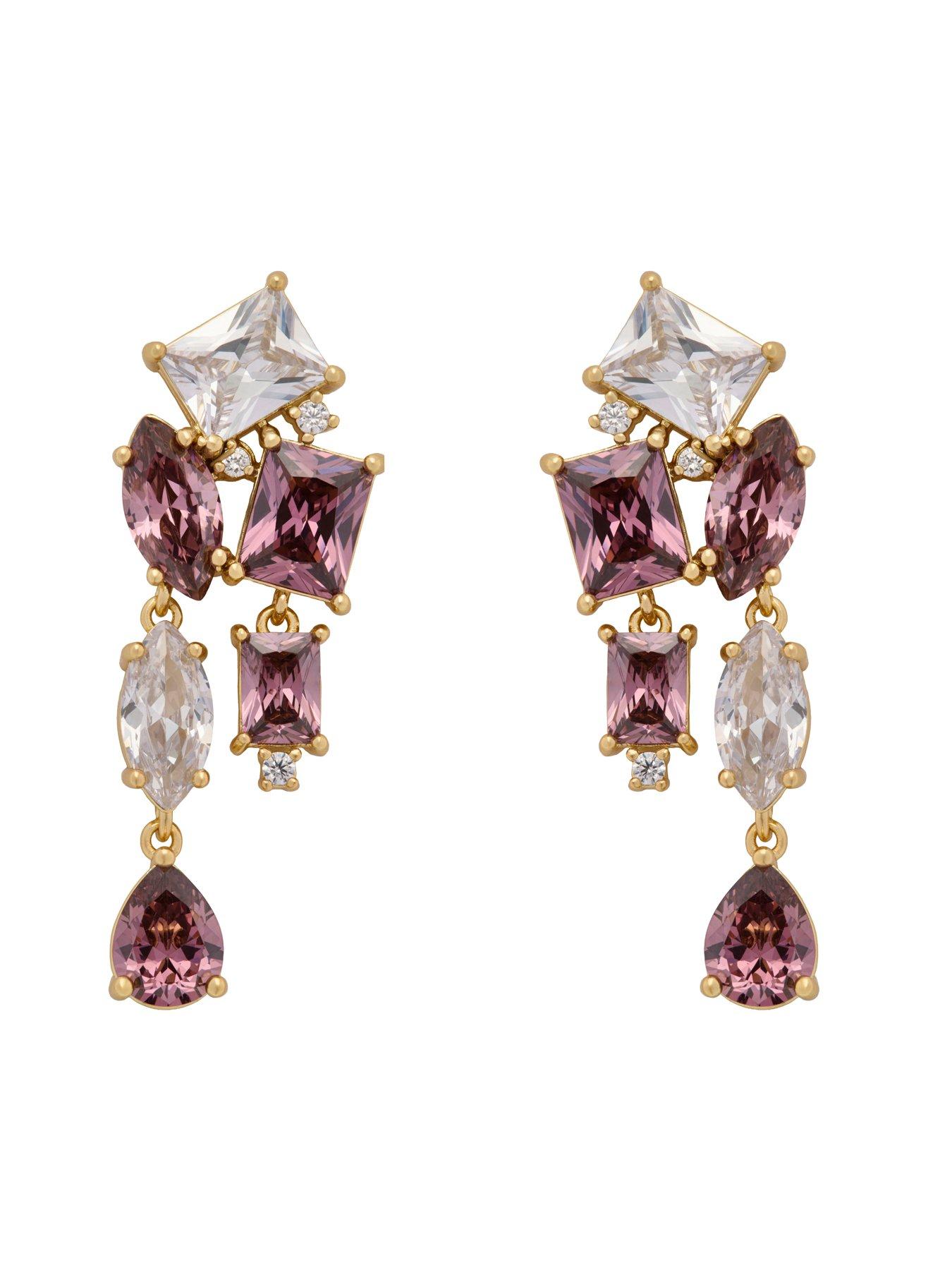Image 2 of 7 of Cerene LUMA: Statement Crystal Drop Earrings