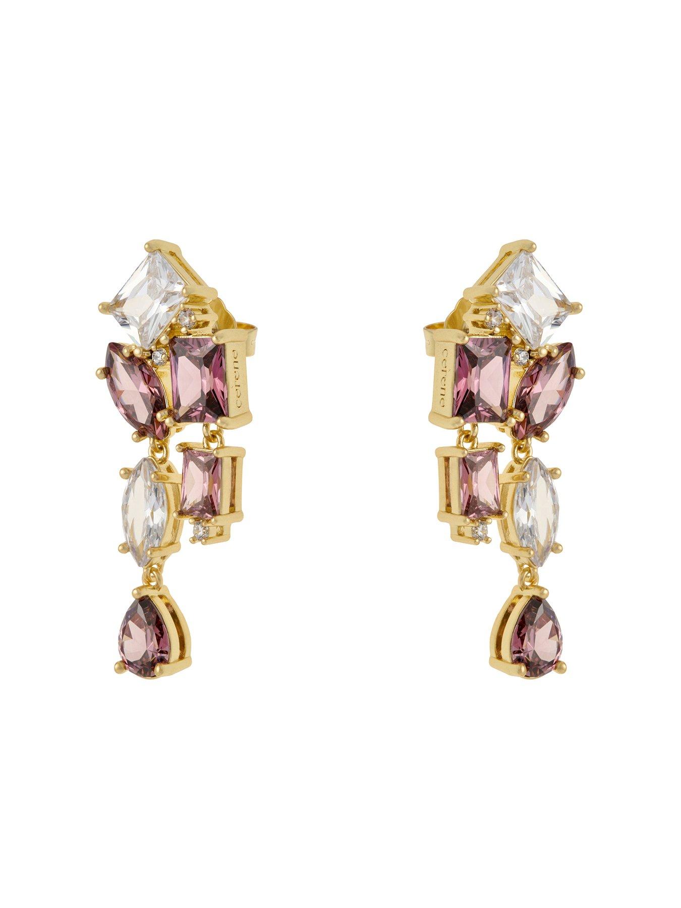 Image 3 of 7 of Cerene LUMA: Statement Crystal Drop Earrings