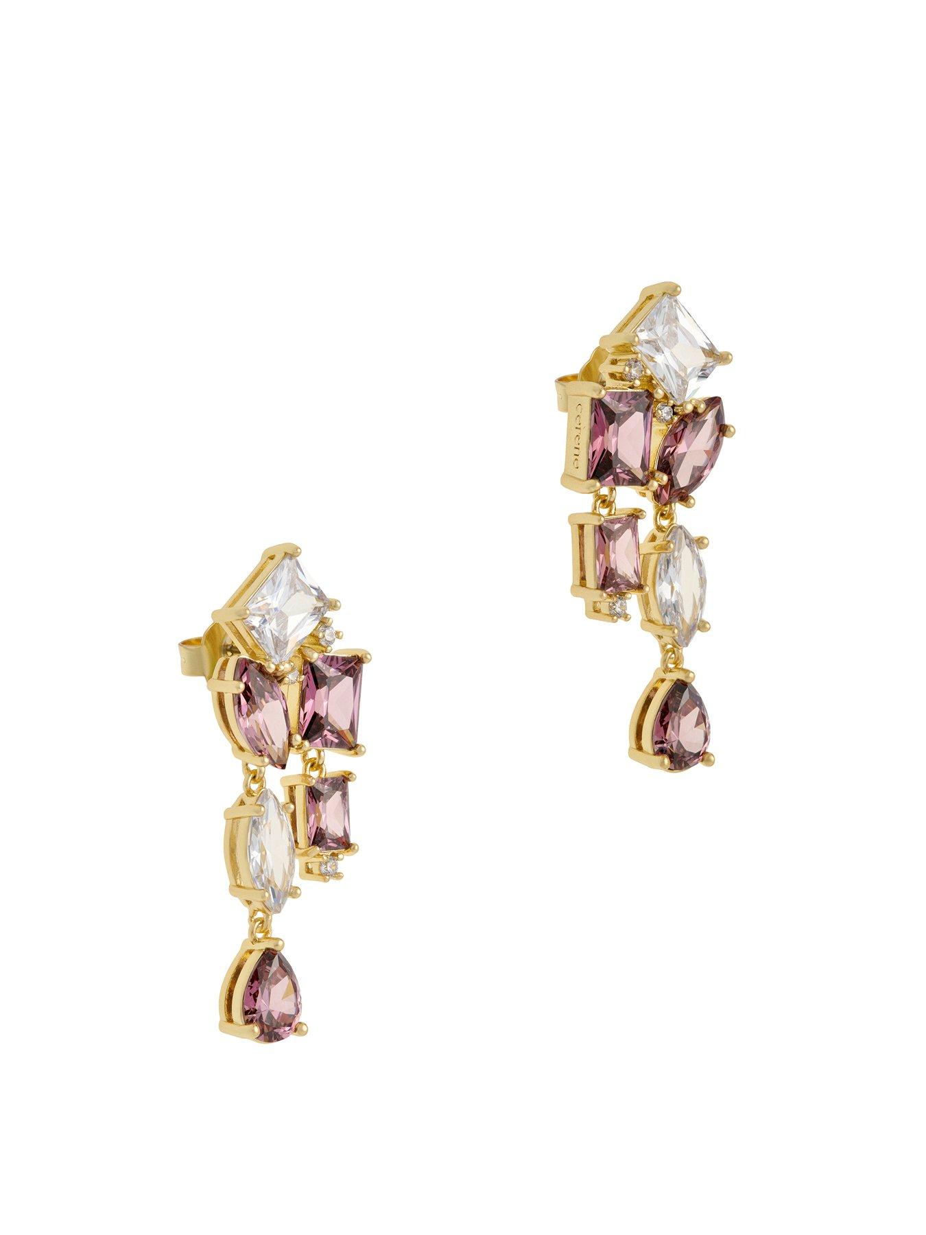 Image 6 of 7 of Cerene LUMA: Statement Crystal Drop Earrings