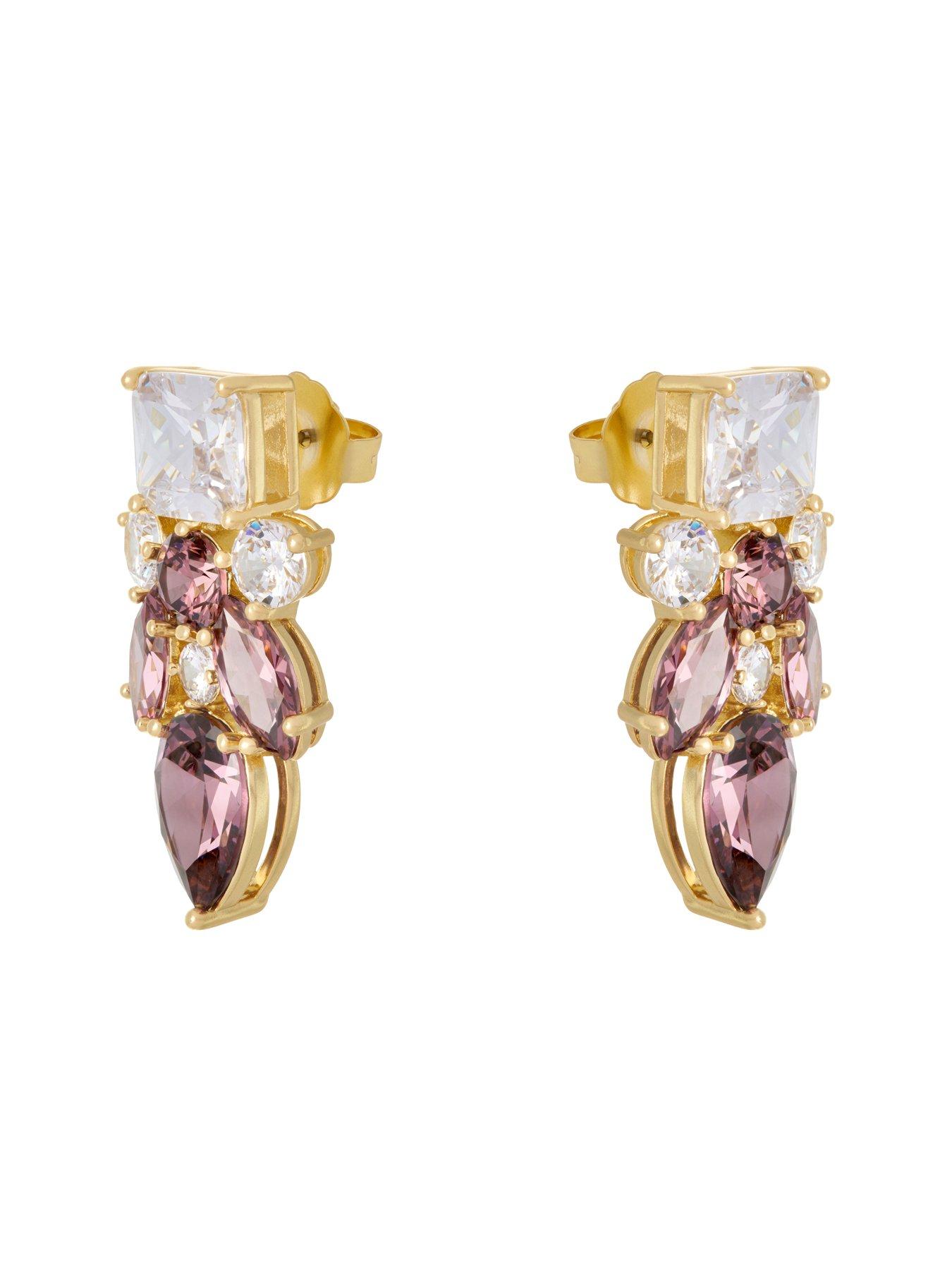 Image 4 of 7 of Cerene NUMA: Statement Crystal Drop Earrings