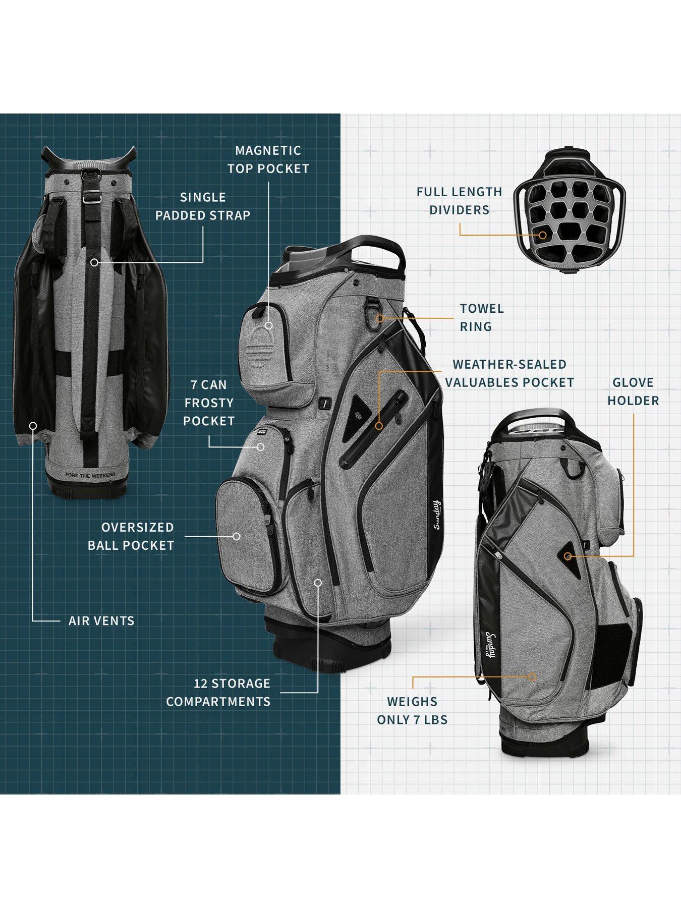 Image 2 of 7 of Sunday Golf BIG RIG Golf Cart Bag -Heather Gray