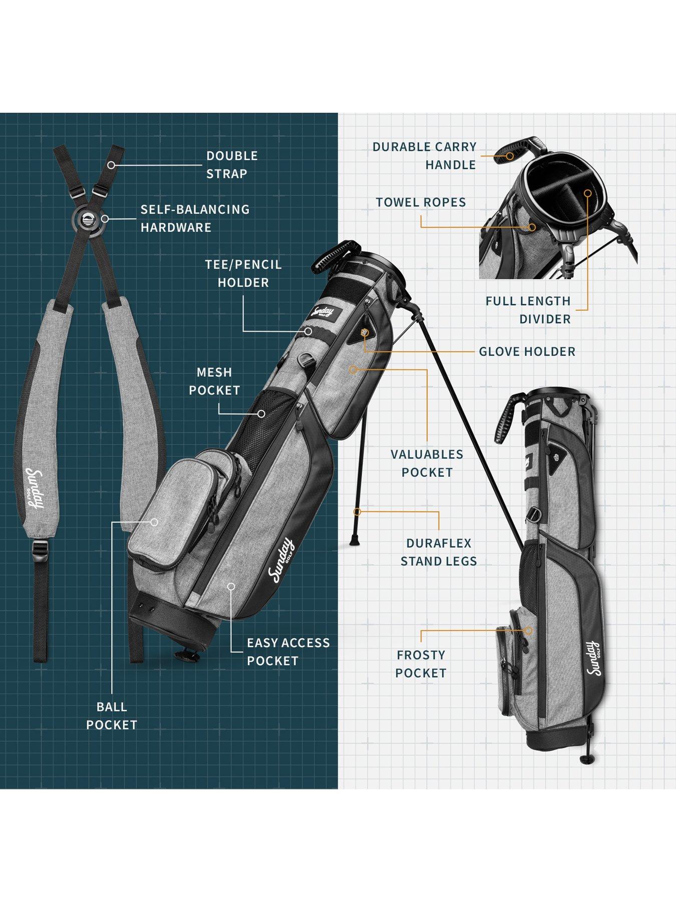 Image 2 of 8 of Sunday Golf LOMA XL Golf Bag -Heather Gray