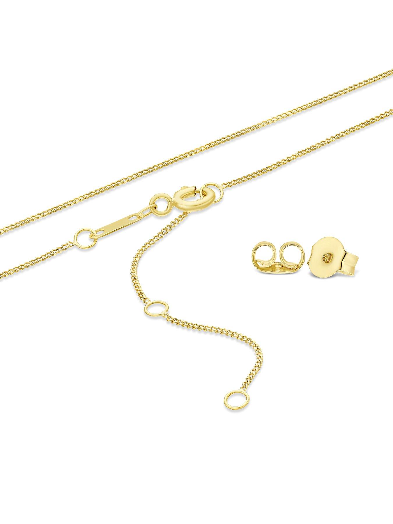 Image 3 of 3 of Ernest Jones 9ct Yellow Gold 0.40ct Diamond Pear Shaped Necklace & Earrings Gift Set