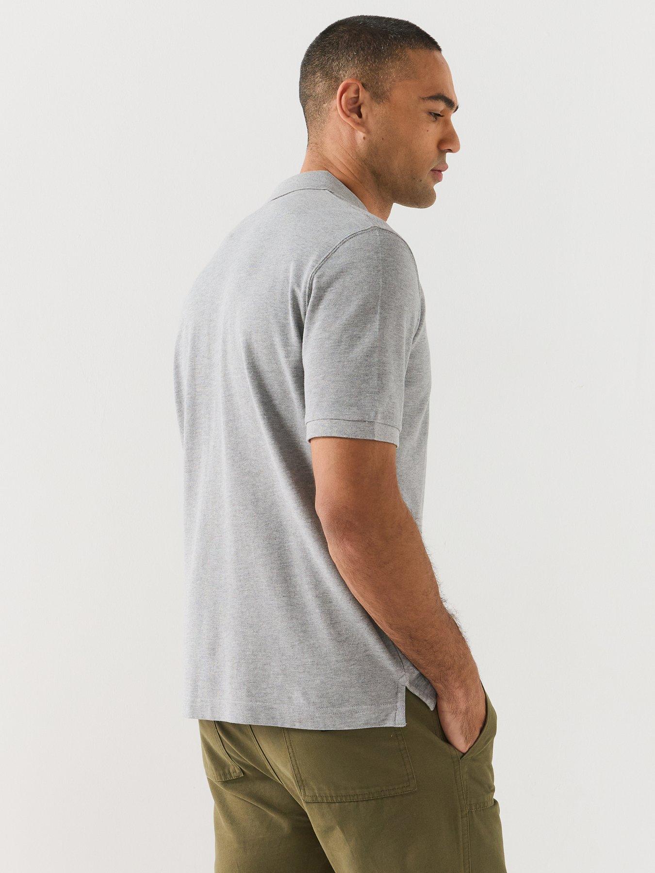 Image 2 of 5 of GANT Mens Graphic Logo Polo Shirt - Grey