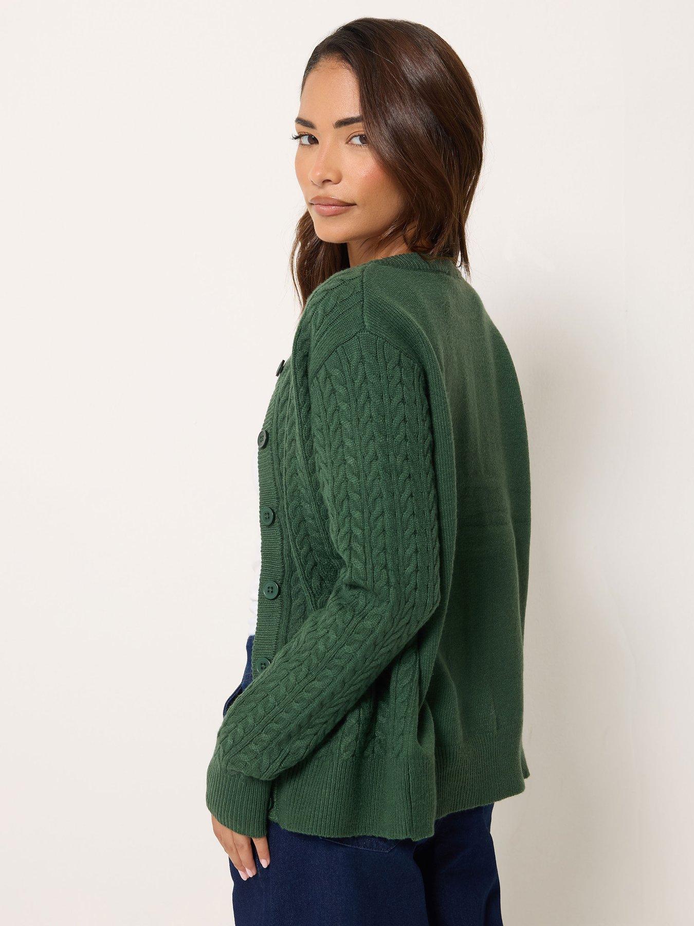 Image 2 of 4 of M&Co Petite Petite Cable Knit Cardigan
