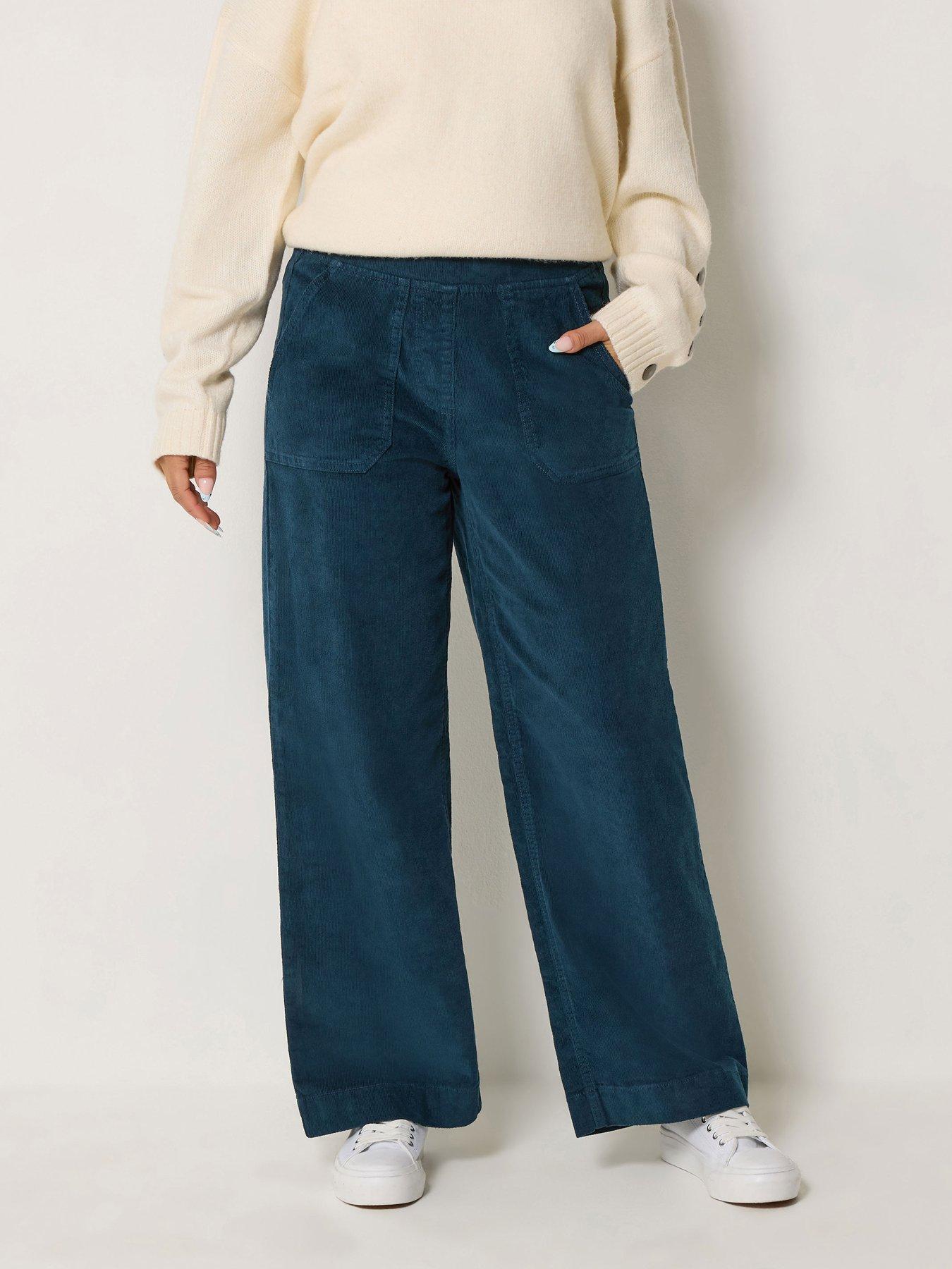 Image 1 of 4 of M&Co Petite Petite Carpenter Corduroy Trouser 27"