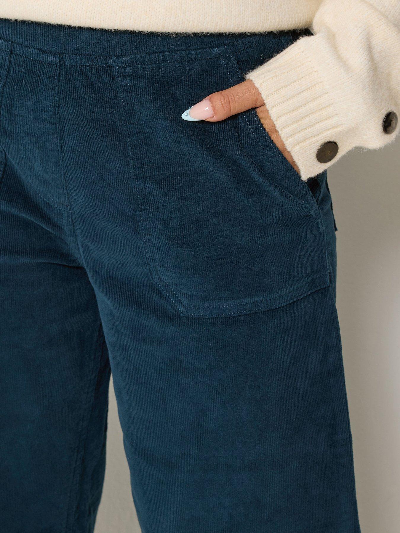 Image 4 of 4 of M&Co Petite Petite Carpenter Corduroy Trouser 27"