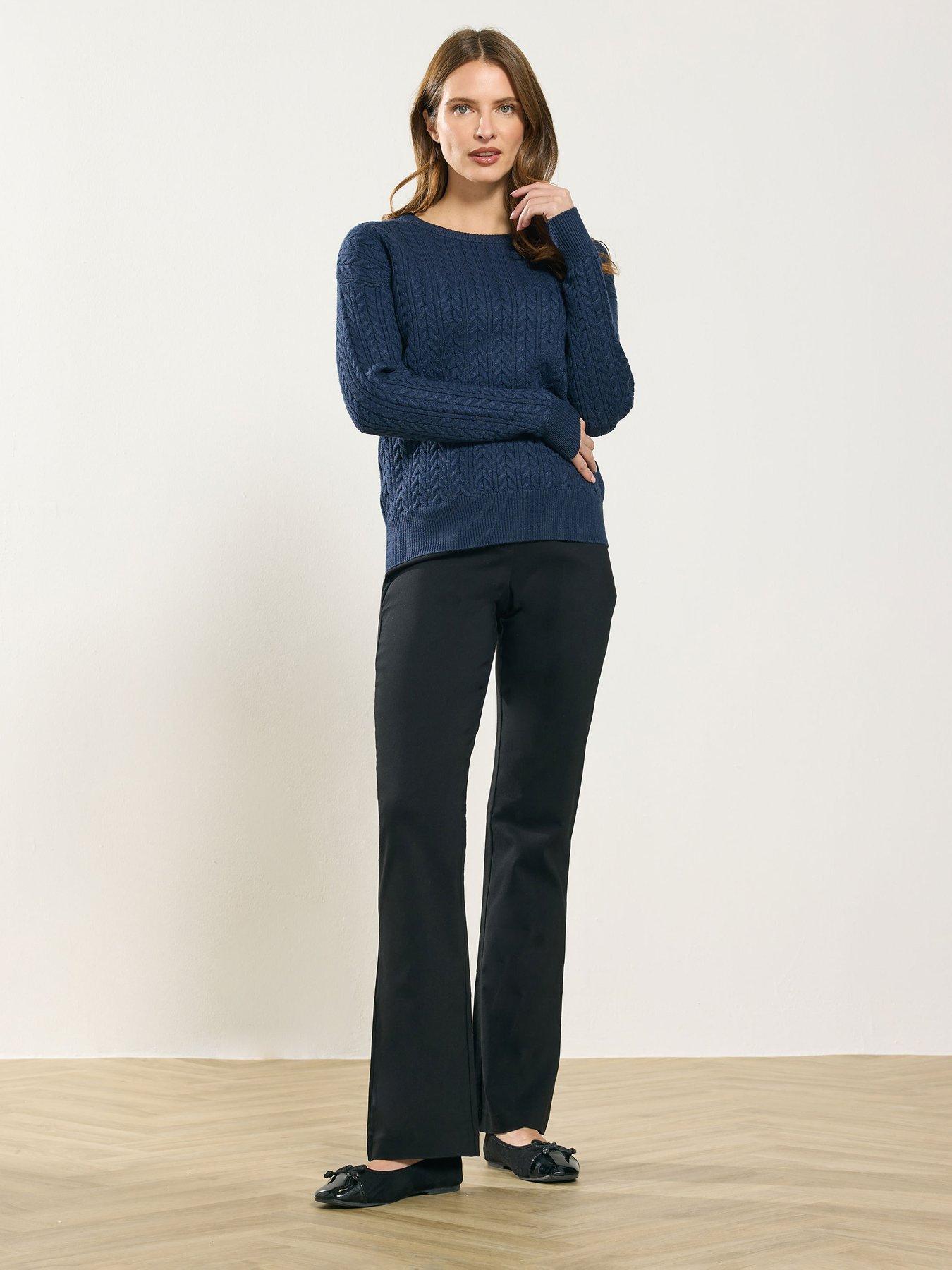 Image 3 of 4 of M&Co Petite Petite Bootcut Bengaline Trouser 27"