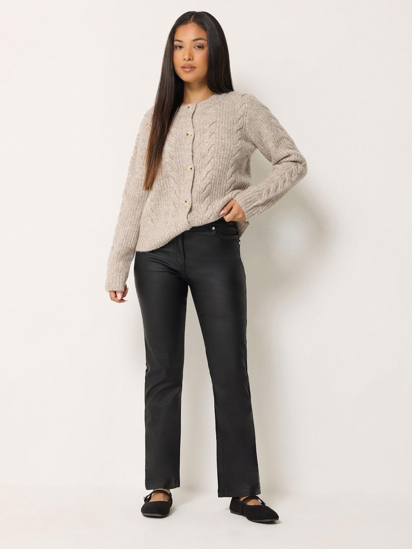 Image 3 of 4 of M&Co Petite Petite Coated Bootcut Jean 27"