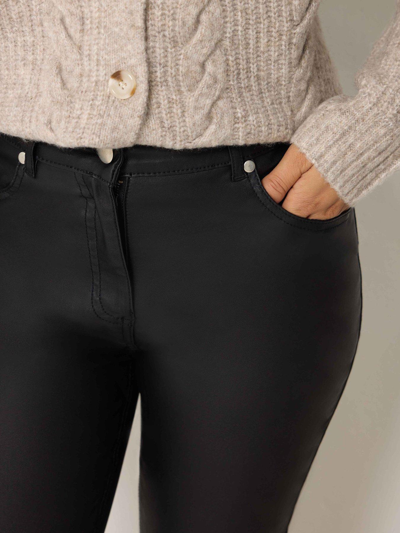 Image 4 of 4 of M&Co Petite Petite Coated Bootcut Jean 27"