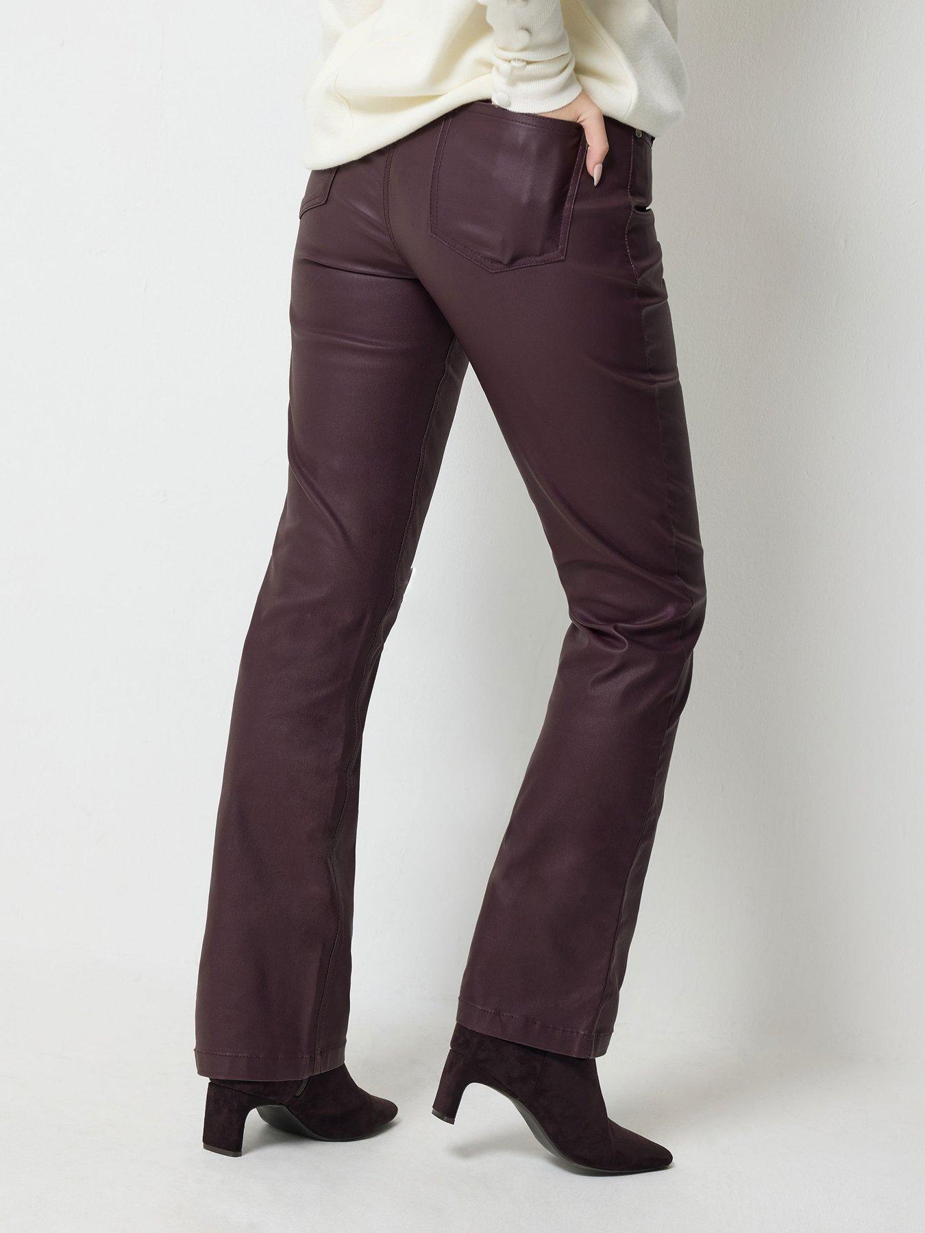 Image 2 of 4 of M&Co Petite Petite Coated Bootcut Jean 27"