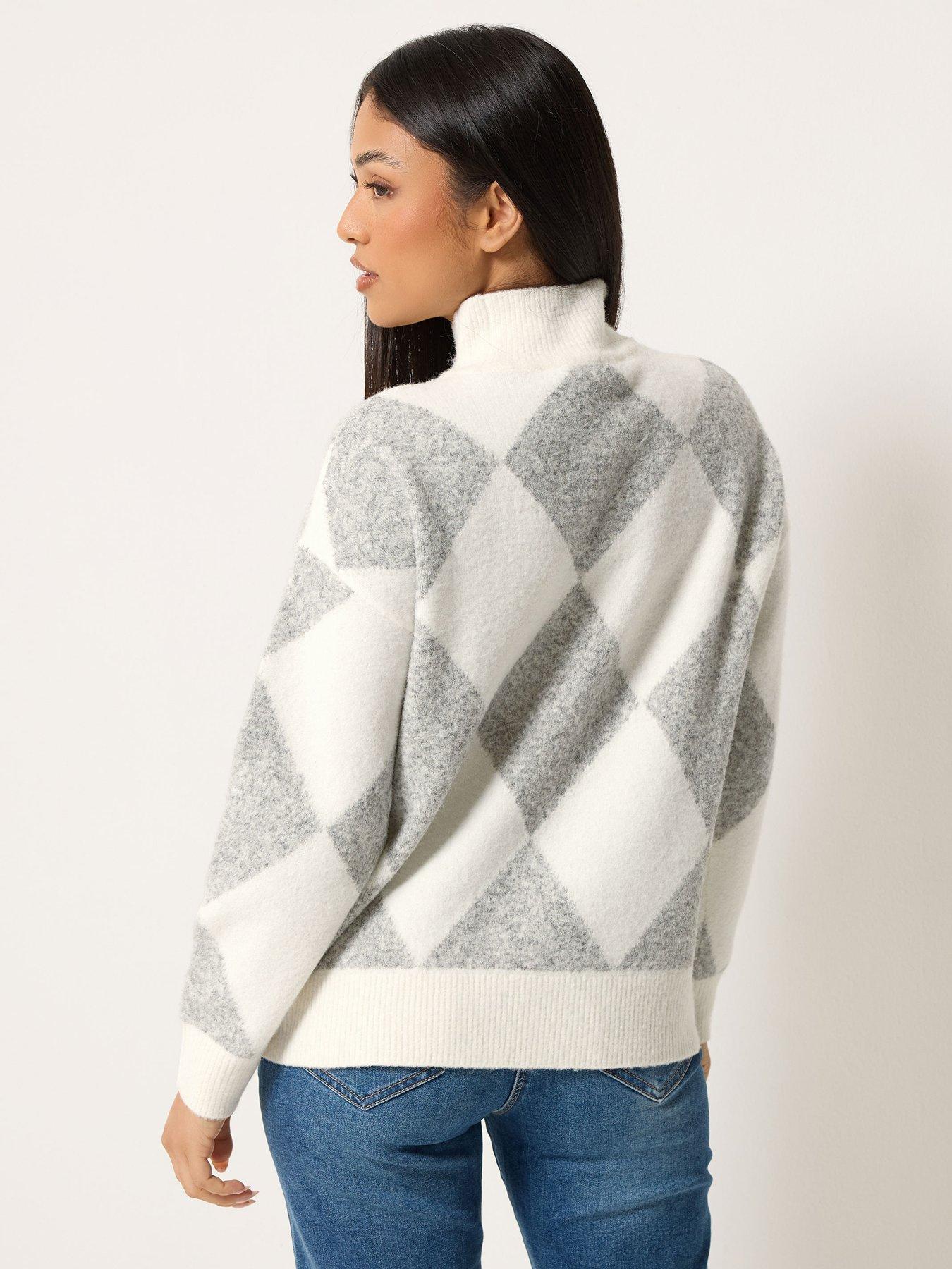 Image 2 of 4 of M&Co Petite Petite Argyle Jumper