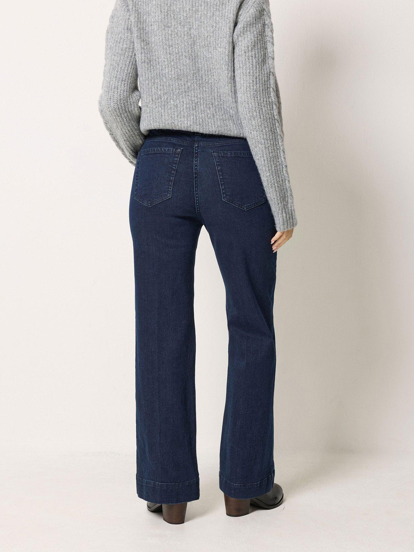 Image 2 of 4 of M&Co Petite Petite Dark Indigo Flare Jean 27"