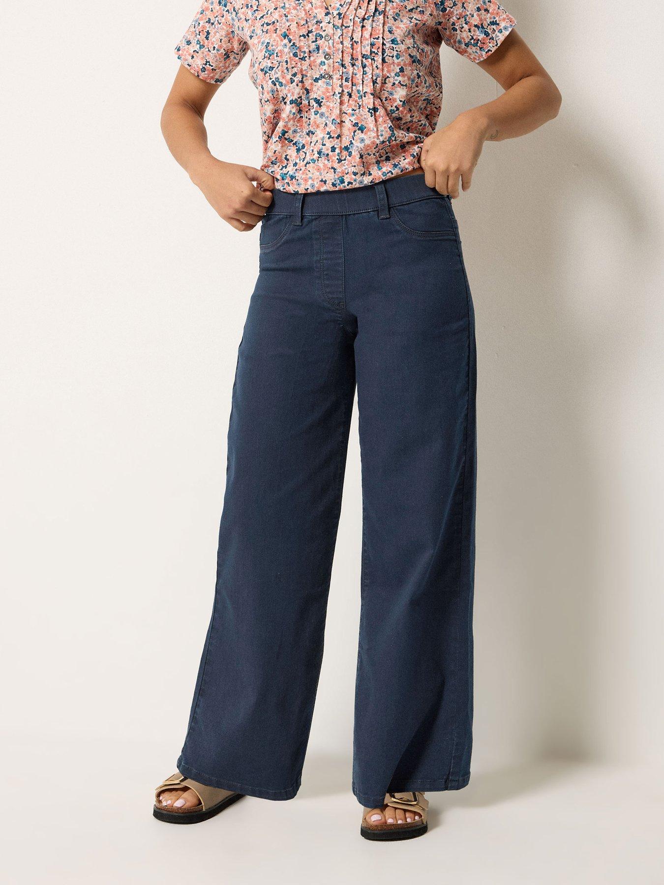 Image 1 of 4 of M&Co Petite Petite Indigo Wide Leg Jegging 27"