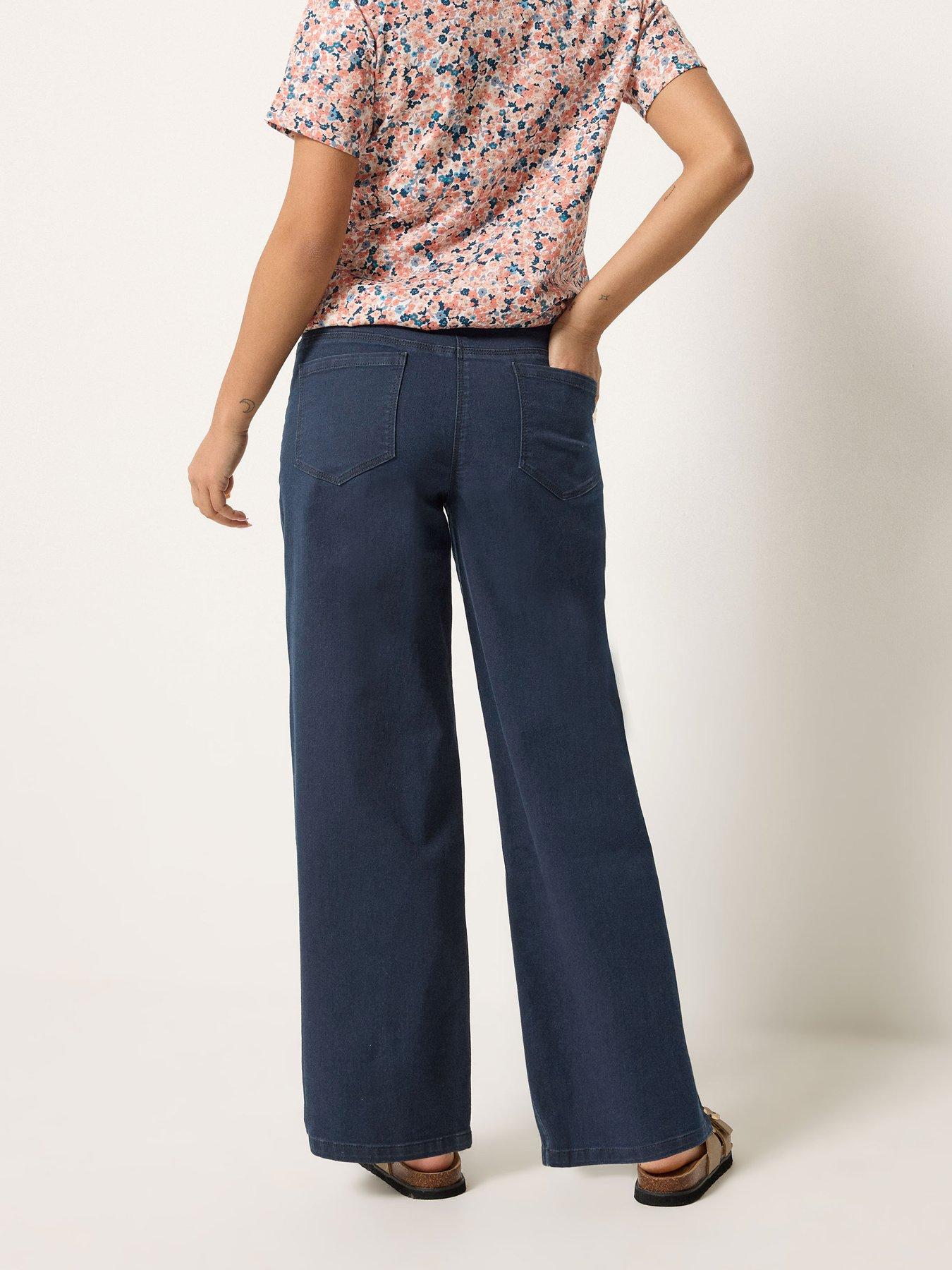 Image 2 of 4 of M&Co Petite Petite Indigo Wide Leg Jegging 27"