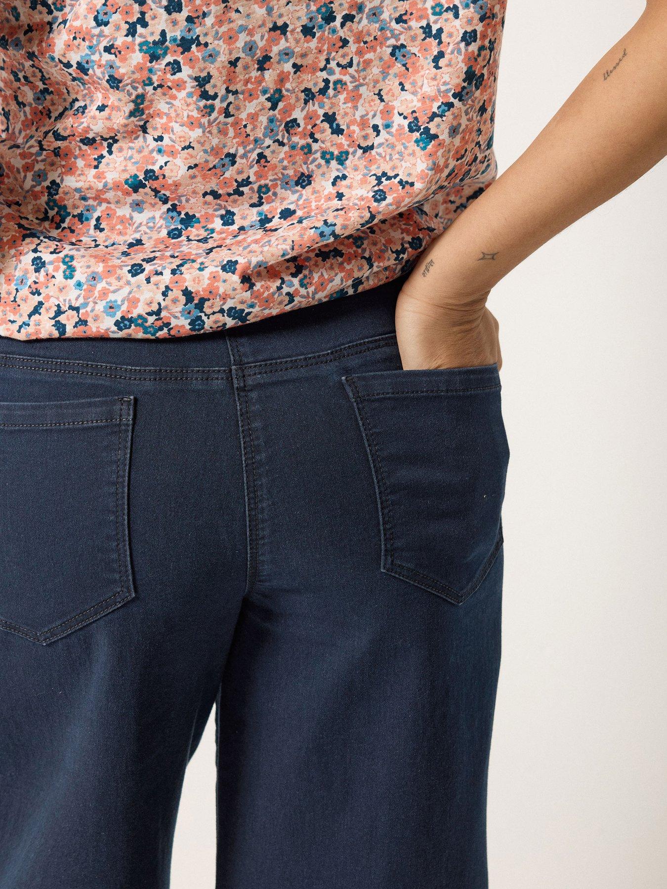 Image 4 of 4 of M&Co Petite Petite Indigo Wide Leg Jegging 27"