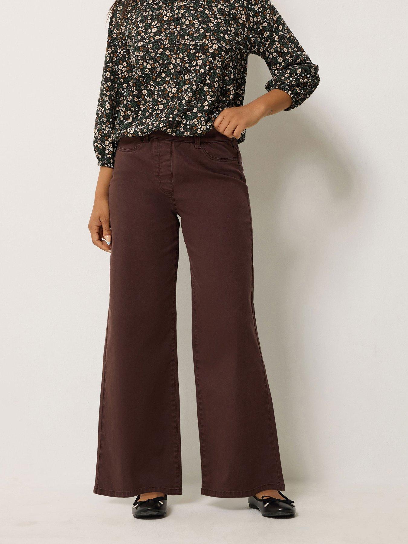 Image 1 of 4 of M&Co Petite Petite Wide Leg Jegging 27"