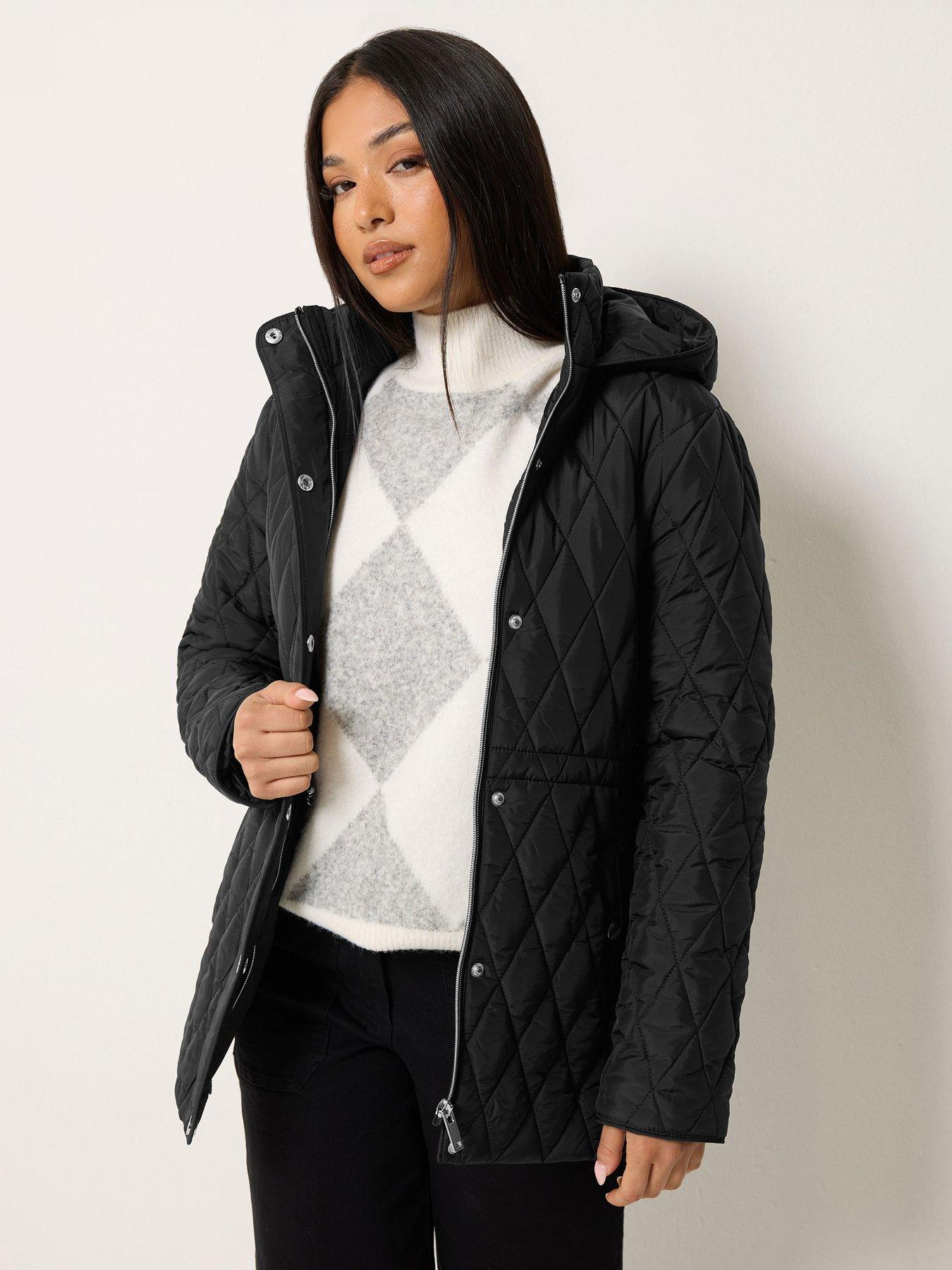 Image 1 of 4 of M&Co Petite Petite Diamond Quilted Jacket