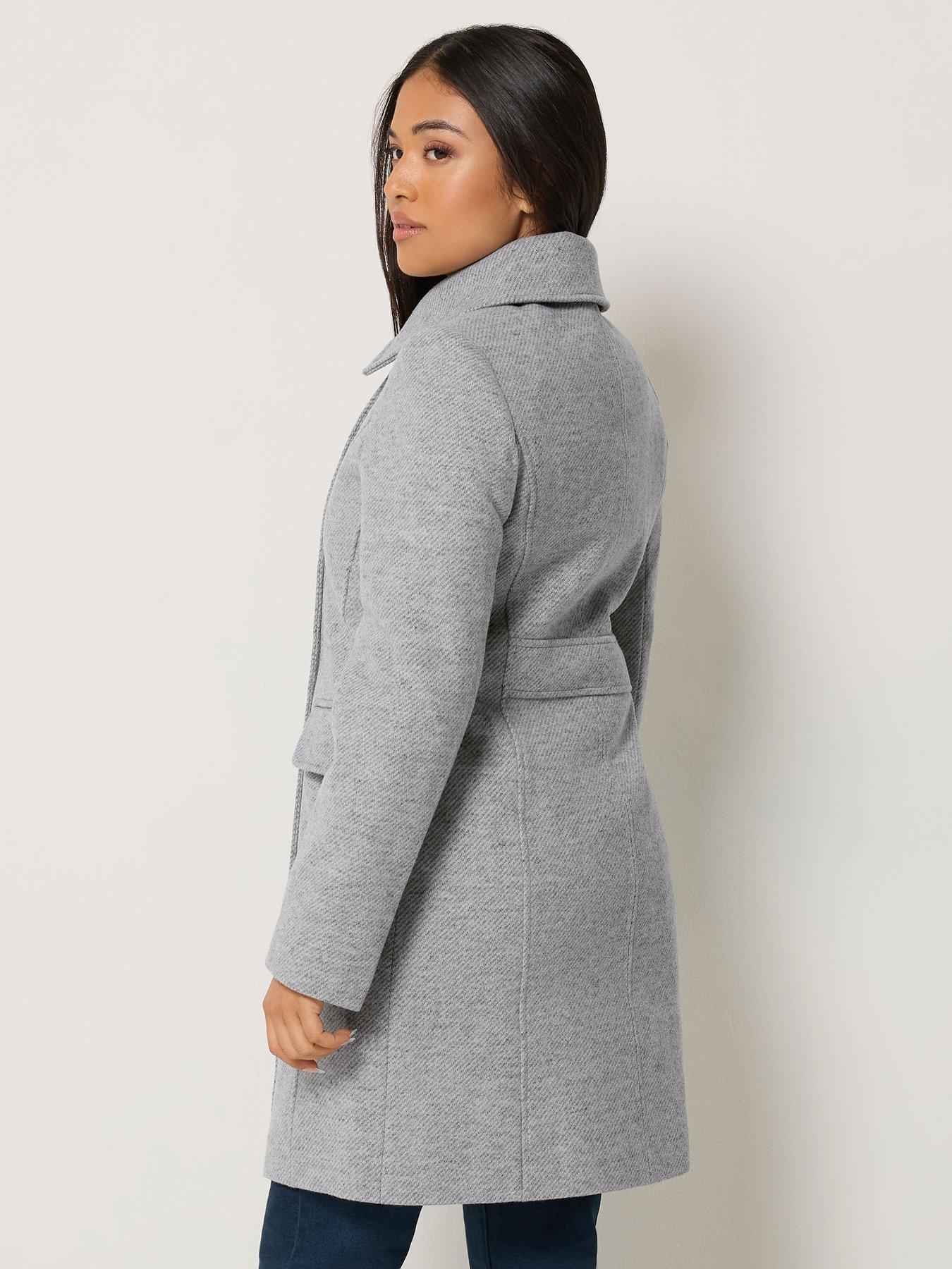 Image 2 of 4 of M&Co Petite Petite Military Midi Coat