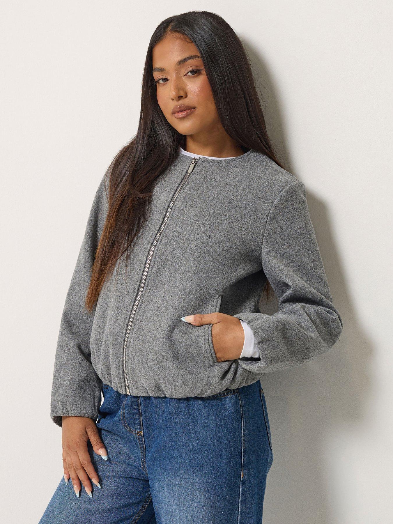 Image 1 of 4 of M&Co Petite Petite Zip Through Jacket