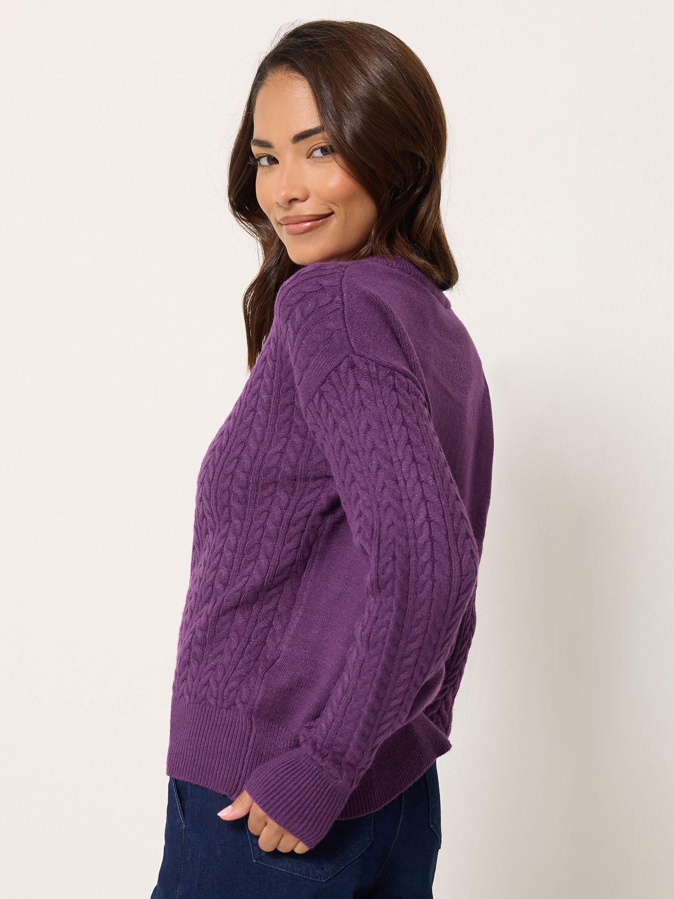 Image 2 of 4 of M&Co Petite Petite Cable Knit Jumper