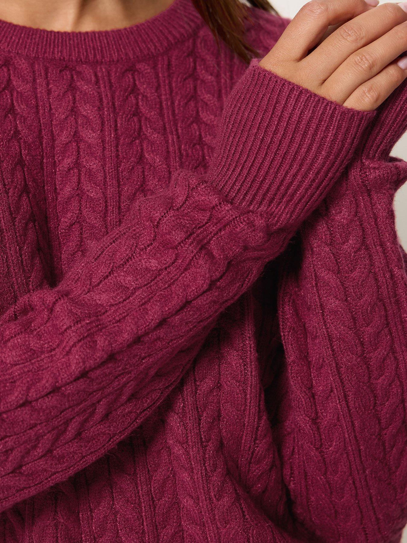 Image 4 of 4 of M&Co Petite Petite Cable Knit Jumper