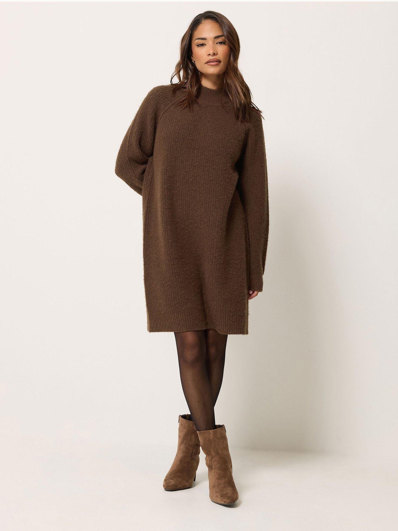 Image 3 of 4 of M&Co Petite Petite Turtle Neck Tunic Jumper