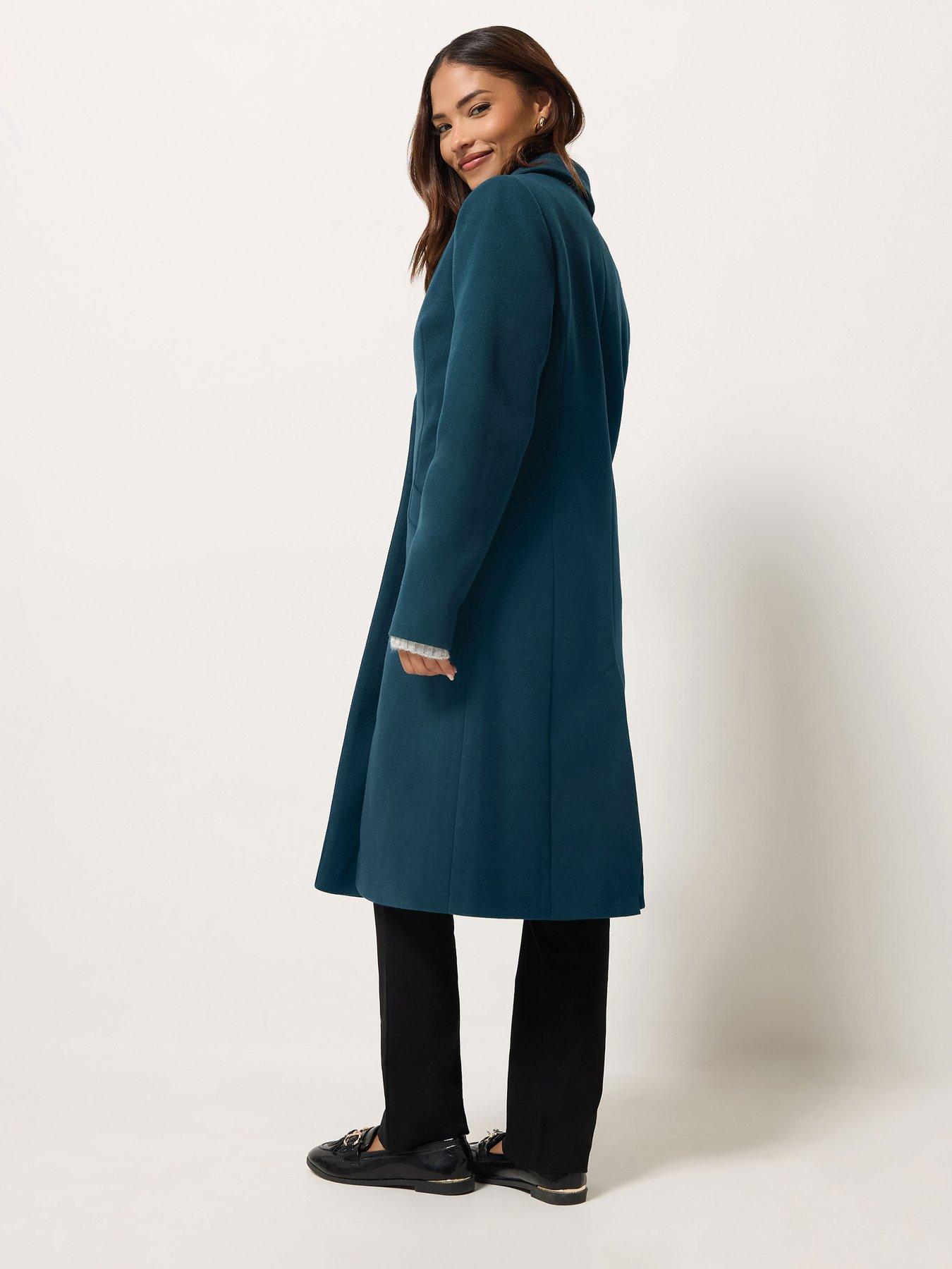 Image 2 of 4 of M&Co Petite Petite Single Breasted Tailored Coat