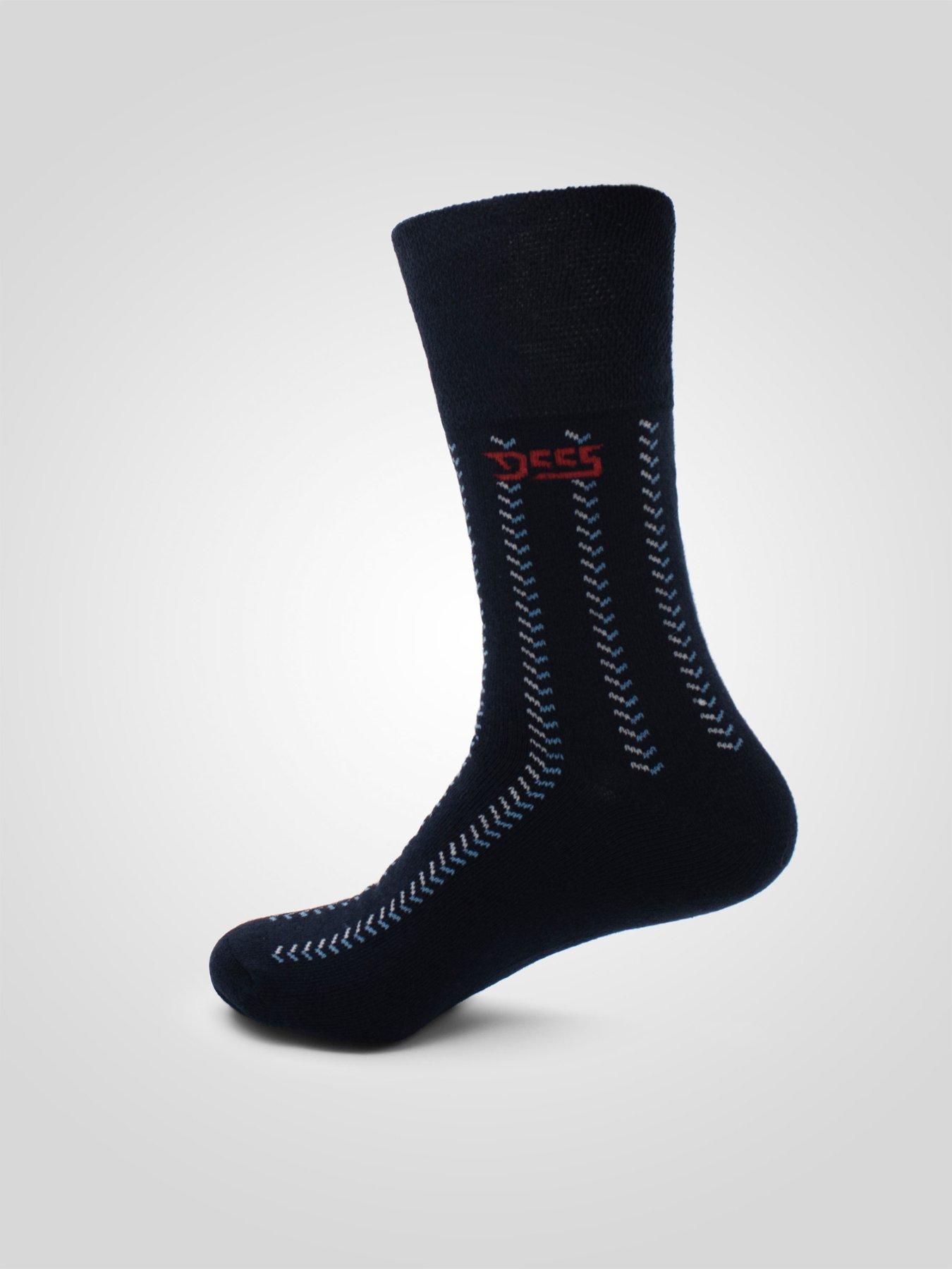 Image 2 of 4 of D555 Harold Pack Of 3 Patterned Extra Wide Comfort Fit Socks