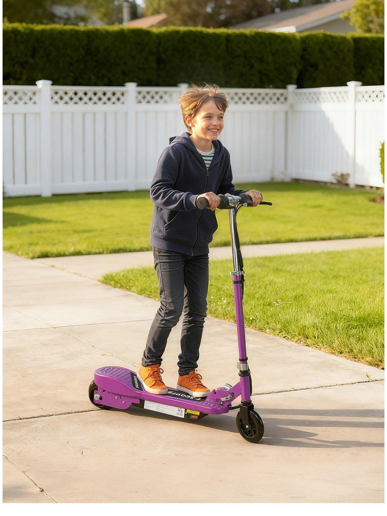 Homcom Homcom Foldable Electric Kids Scooter, For Ages 7-14 Years, Purple