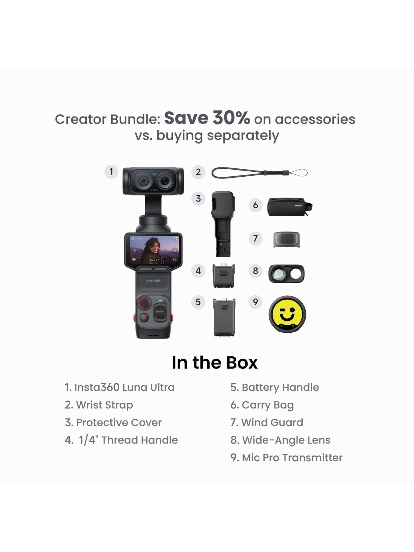Image 2 of 7 of Insta360 Luna Ultra Creator Bundle Black